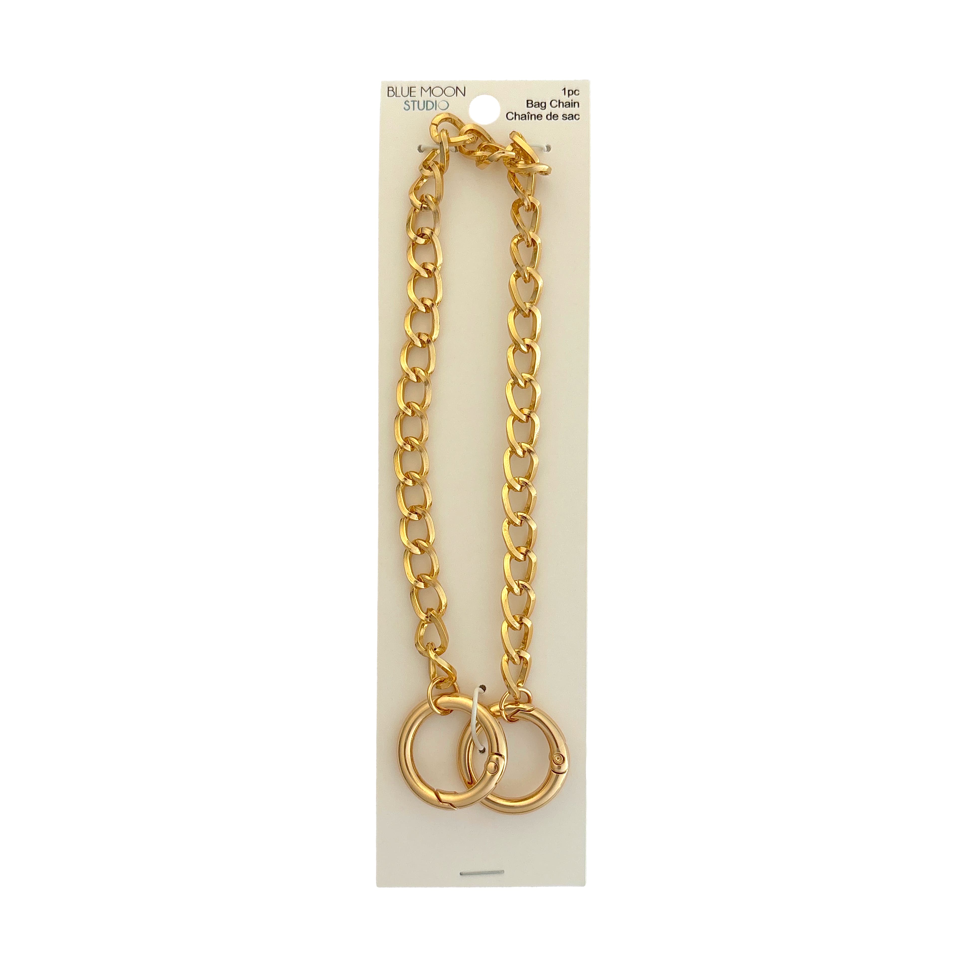 Blue Moon Studio™ 10.25" Gold Bag Chain with Circle Clasps
