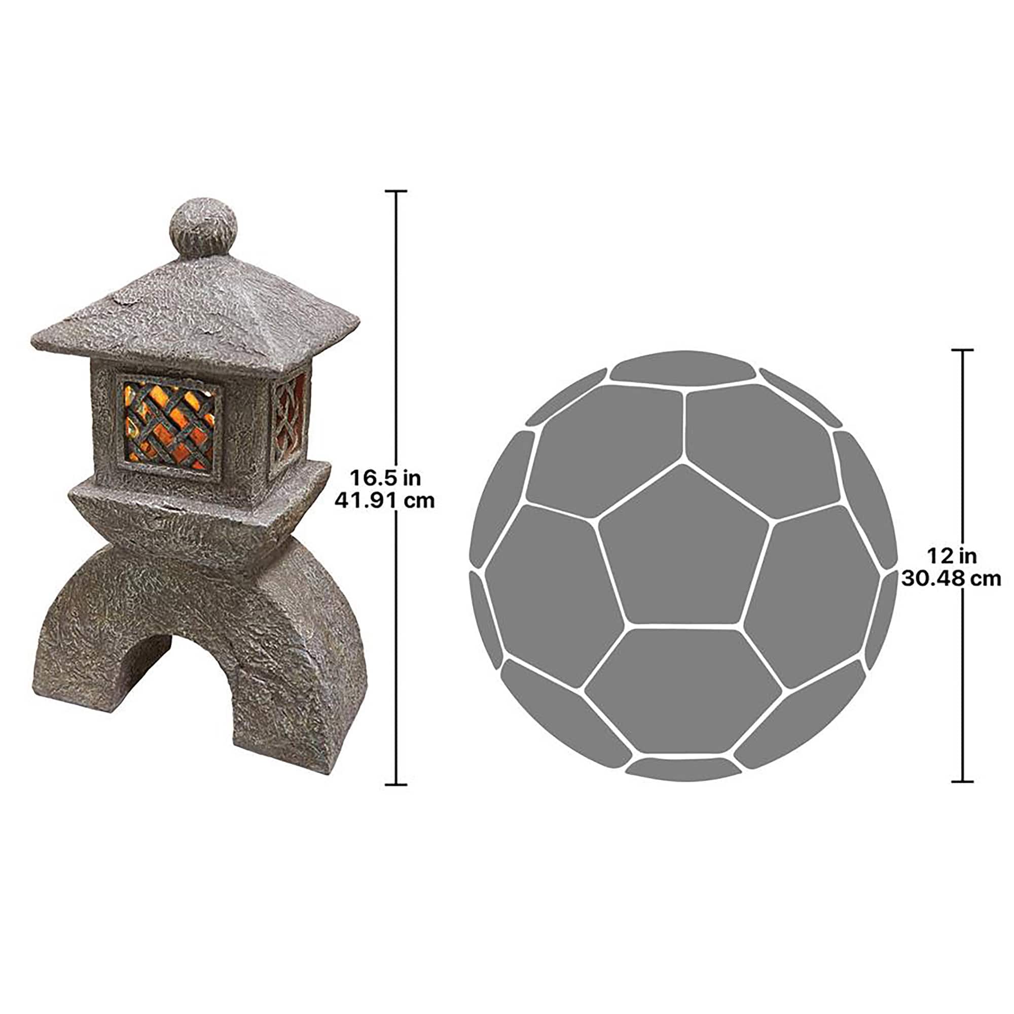 Design Toscano 16.5&#x22; Japanese Pagoda Illuminated Lantern Statue