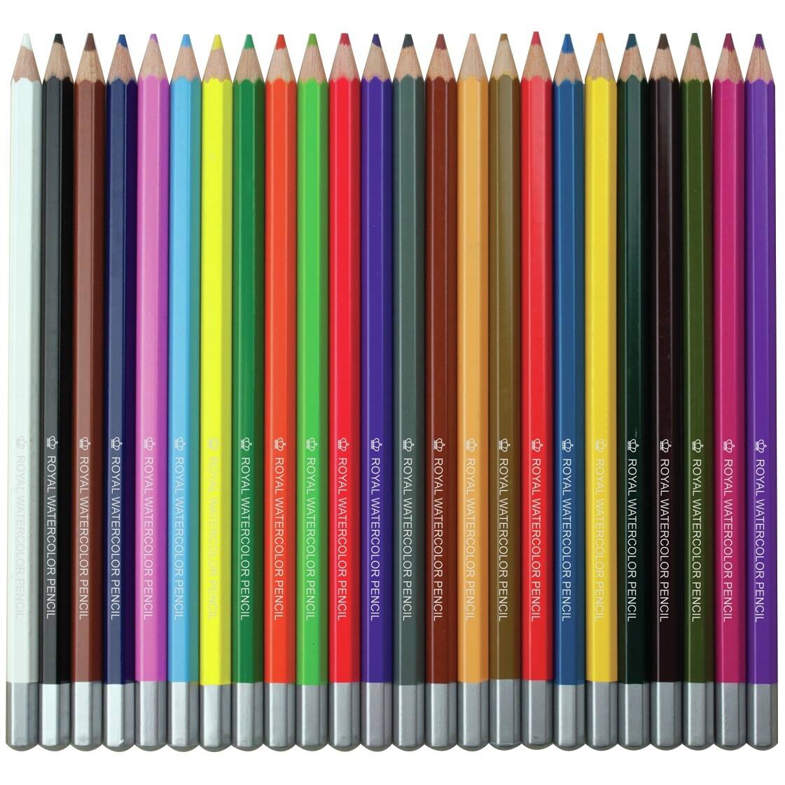 Royal &#x26; Langnickel&#xAE; Essentials&#x2122; 24 Color Watercolor Drawing Artist Pencil Set 