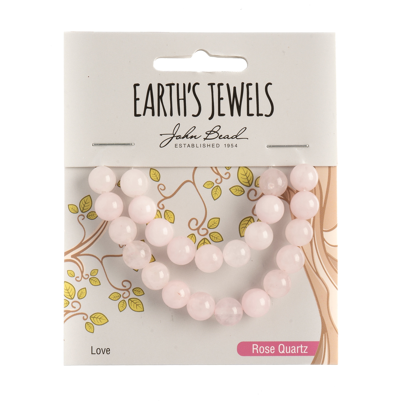 John Bead Earth&#x27;s Jewels Natural Stone Round Beads, 8mm