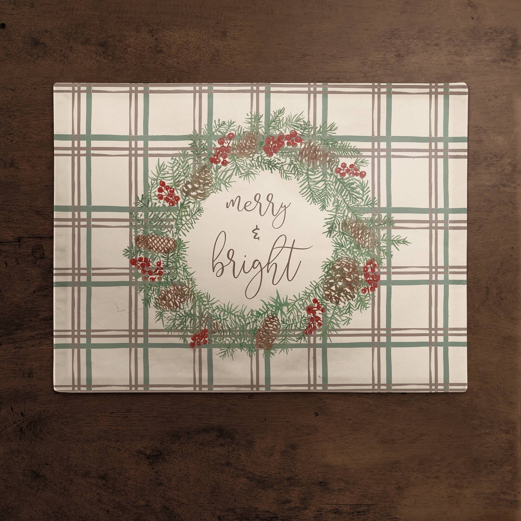 Merry & Bright Plaid Cotton Twill Placemat