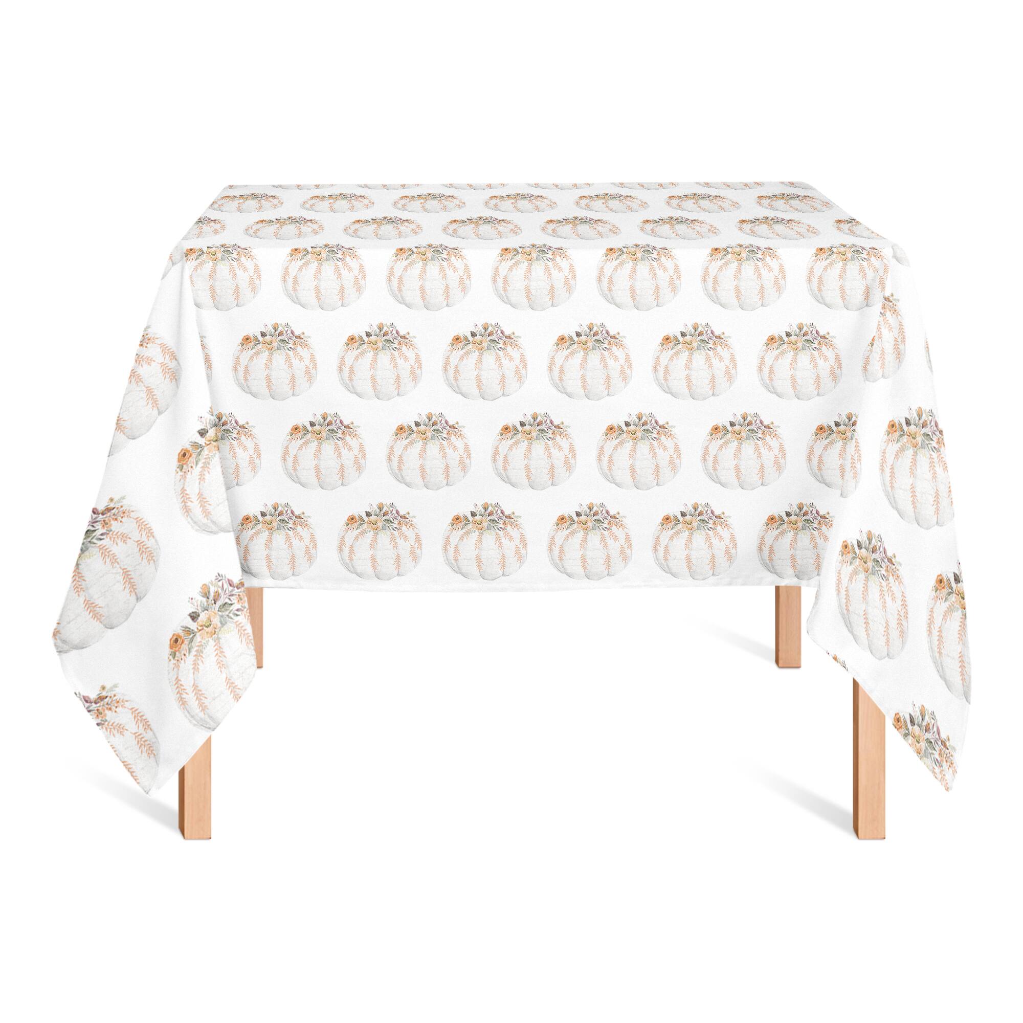 58" Chic Pumpkins Tablecloth