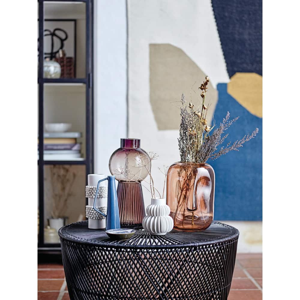 Hello Honey&#xAE; 5&#x22; Handmade Stoneware Vase With Half Circle Pleated Design