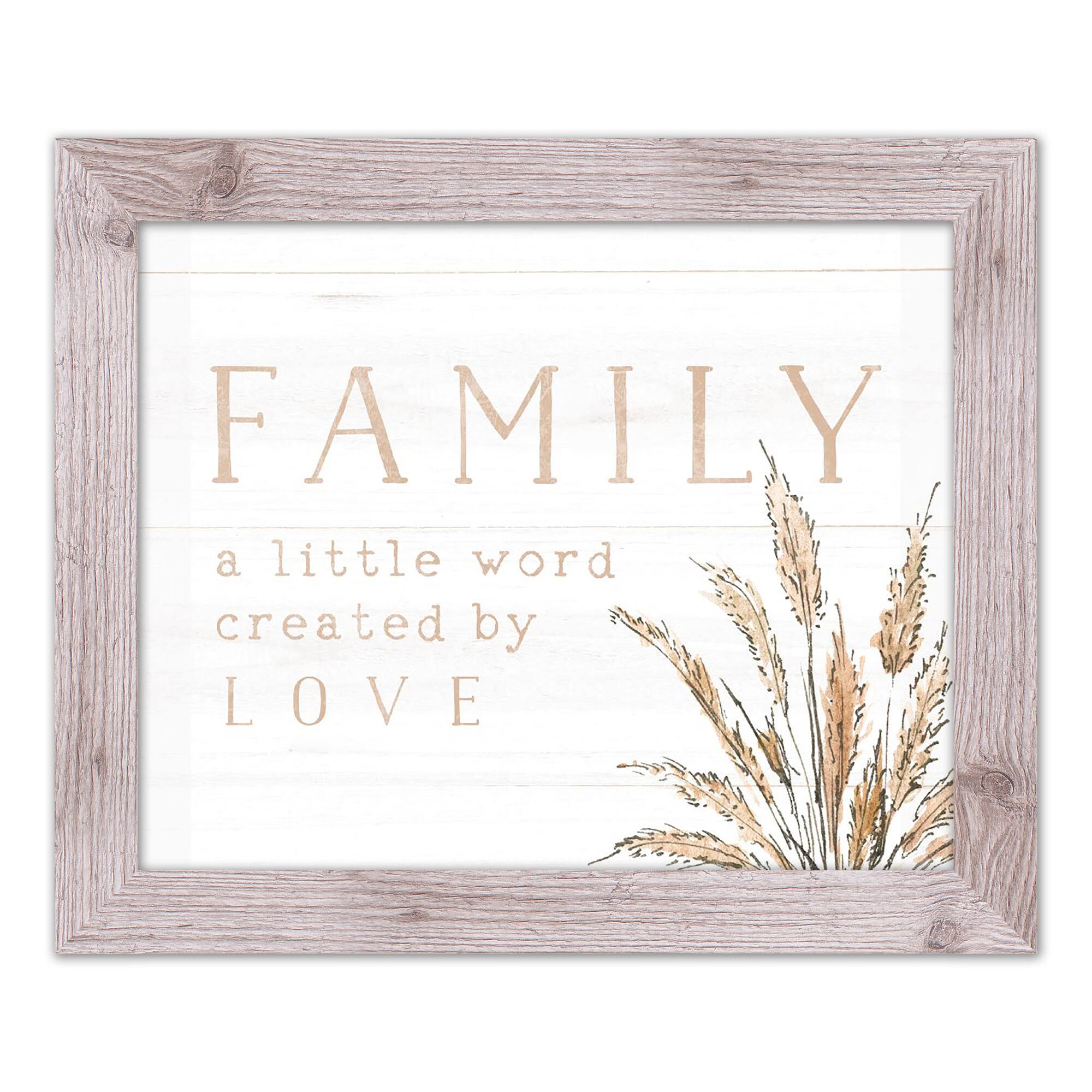 Family a Little Word Created by Love Western Framed Print