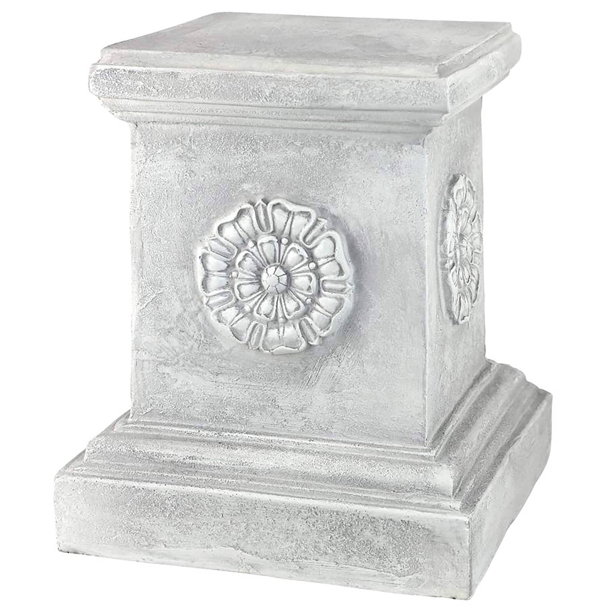 Design Toscano 13&#x22; English Rosette Garden Sculptural Plinth