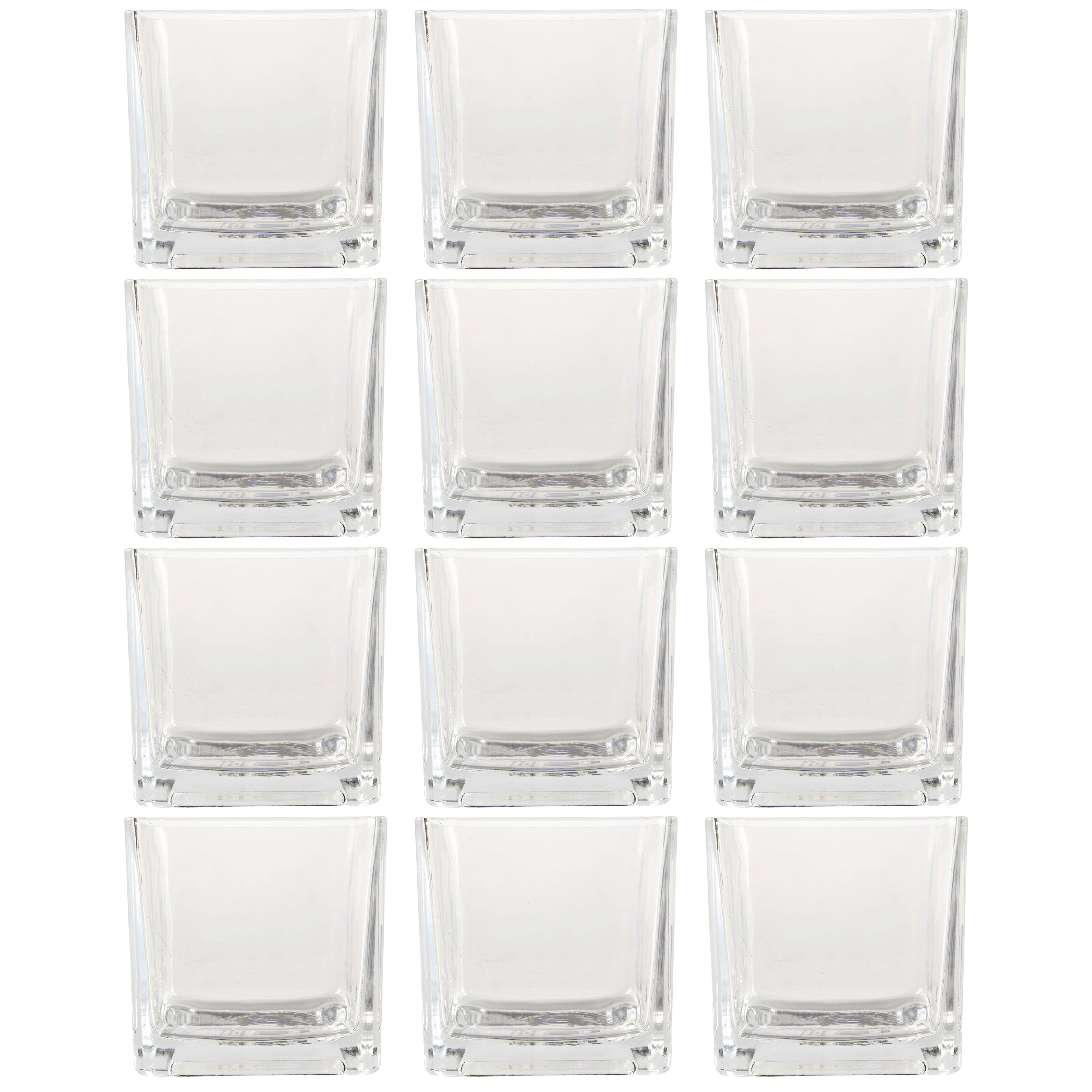 12 Pack: 5&#x22; Cube Glass Vase by Ashland&#xAE;