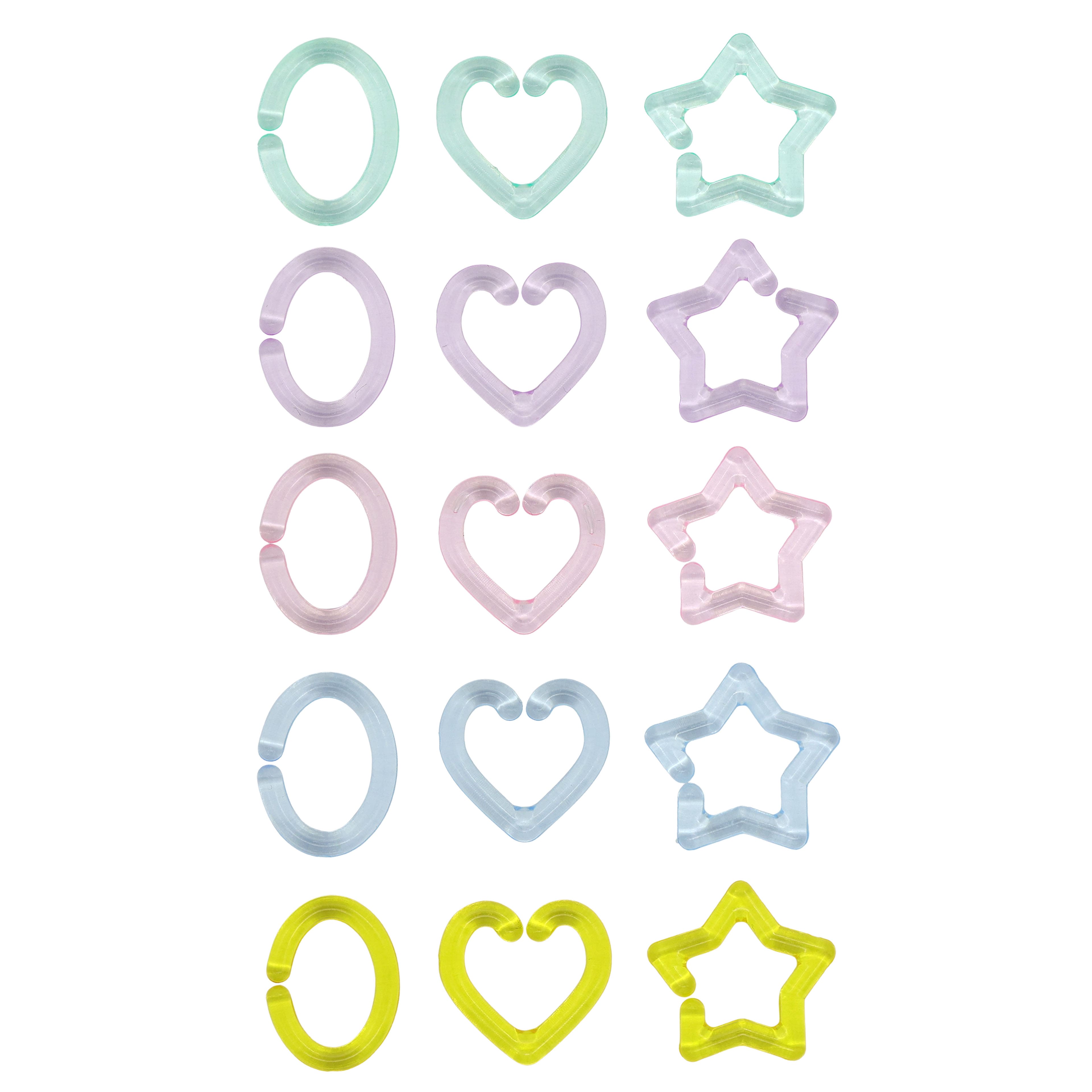12 Packs: 200 ct. (2,400 total) Pastel Heart, Star & Circle Chain Links by Creatology™
