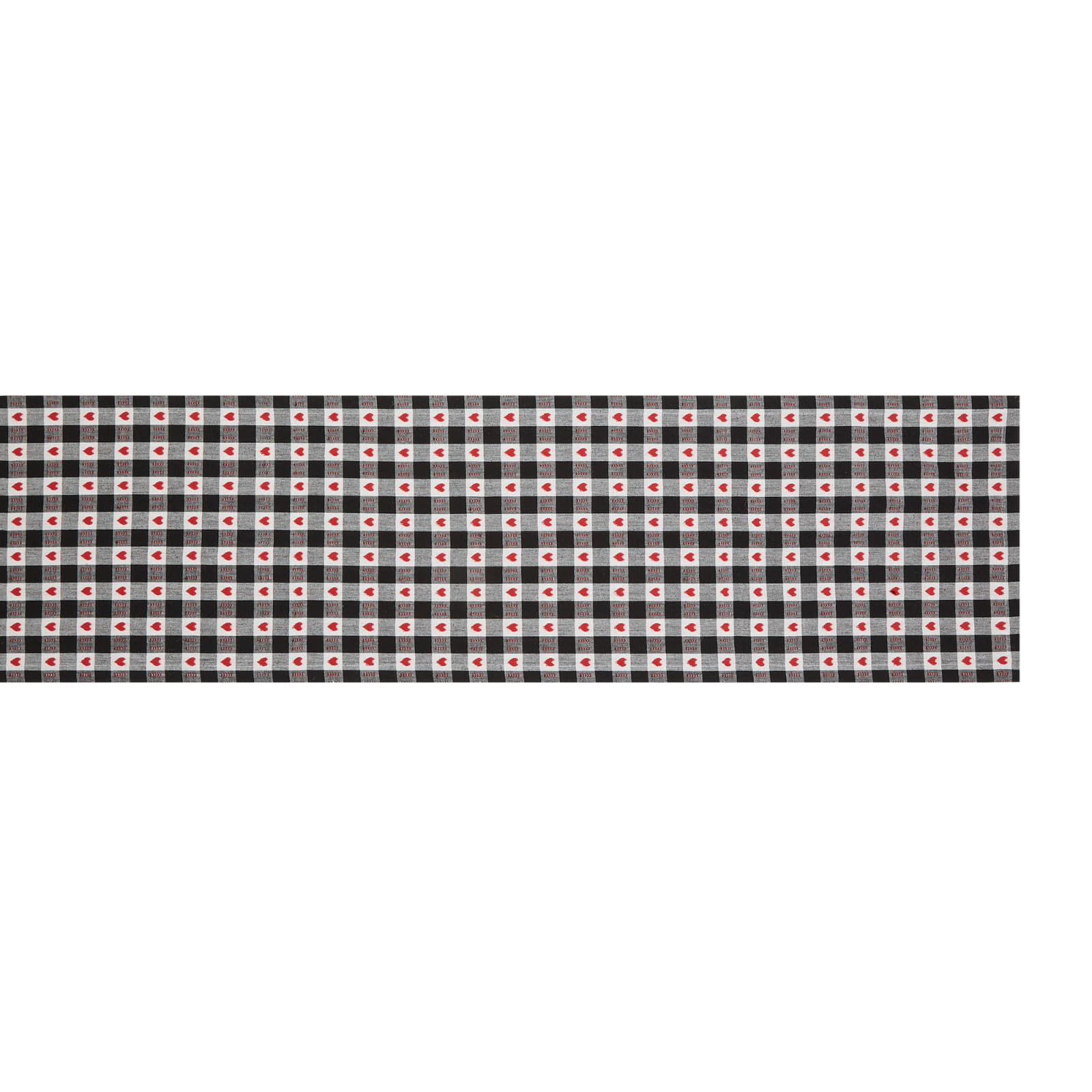 DII® 72" Hearts Dobby Check Table Runner