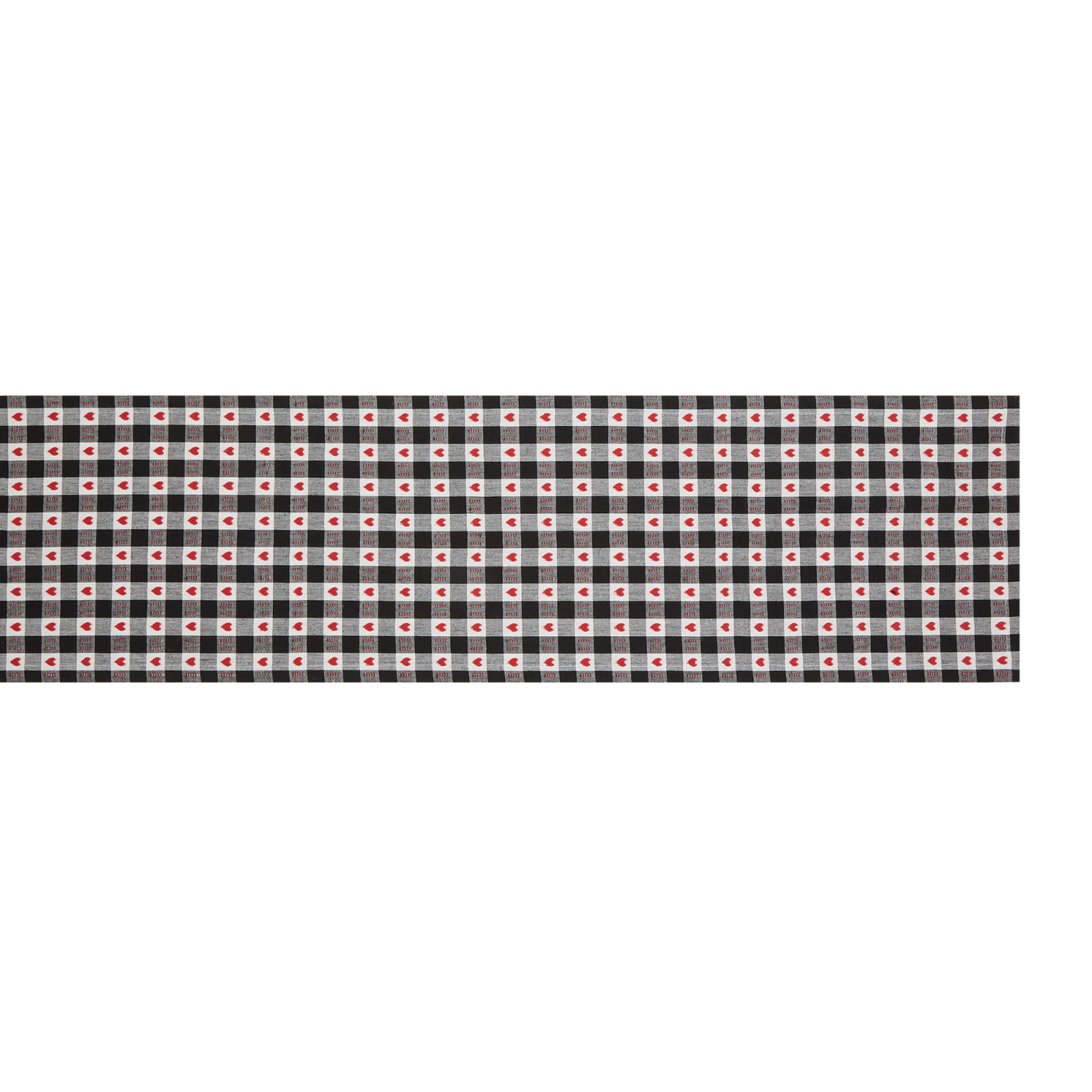 DII&#xAE; 72&#x22; Hearts Dobby Check Table Runner