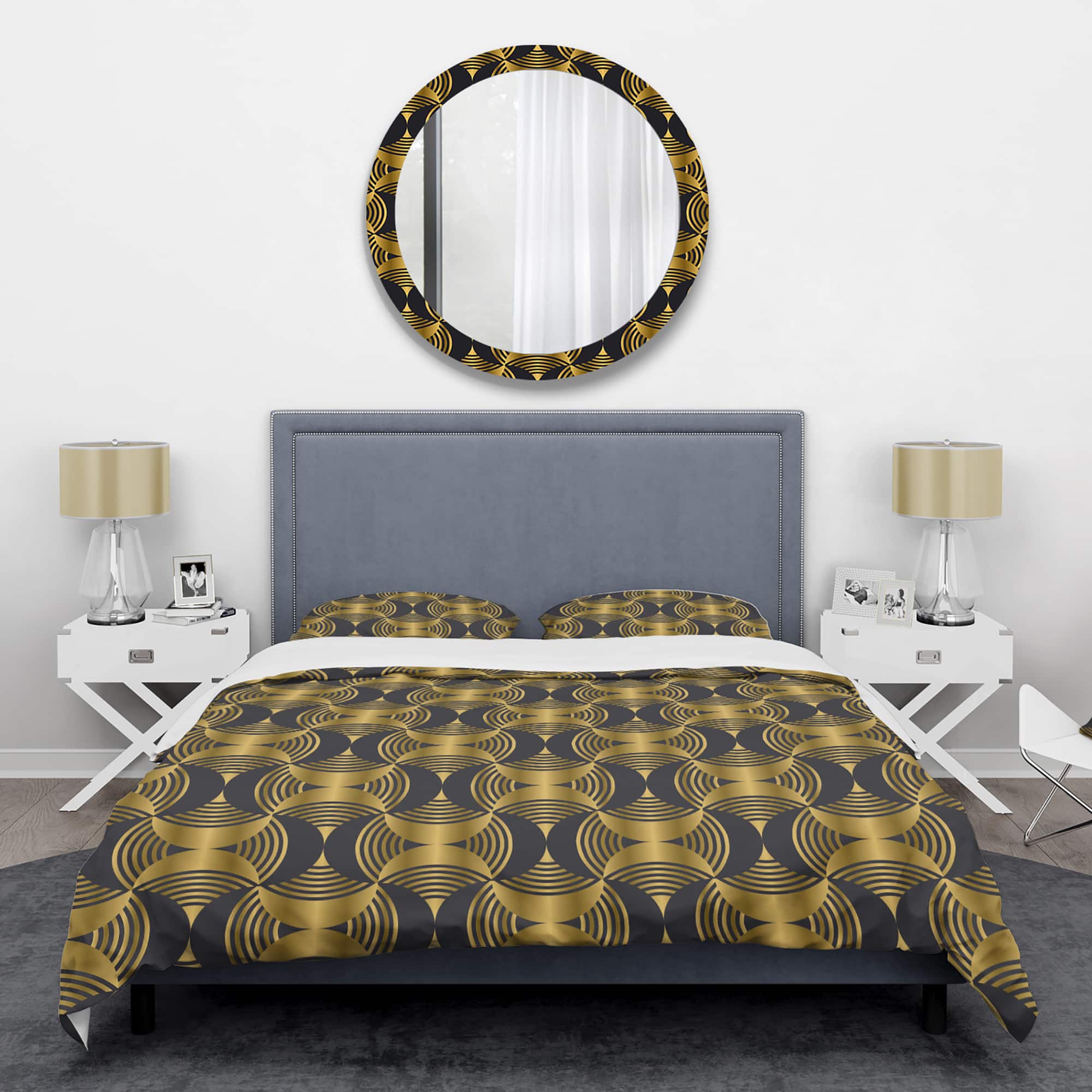 Designart 'Art Deco style modern pattern' Mid-Century Duvet Cover Set