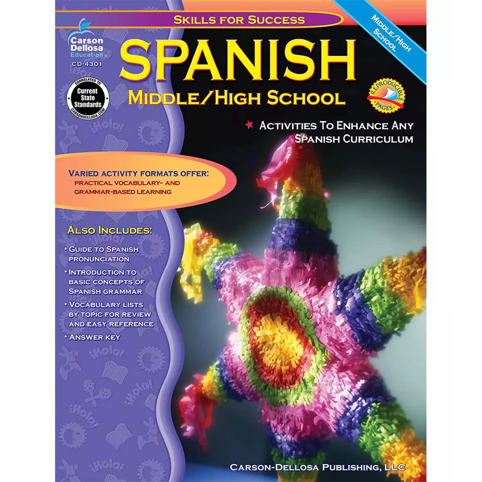 Carson Dellosa Education&#xAE; Skills for Success Spanish Resource Book, Grade 6-12
