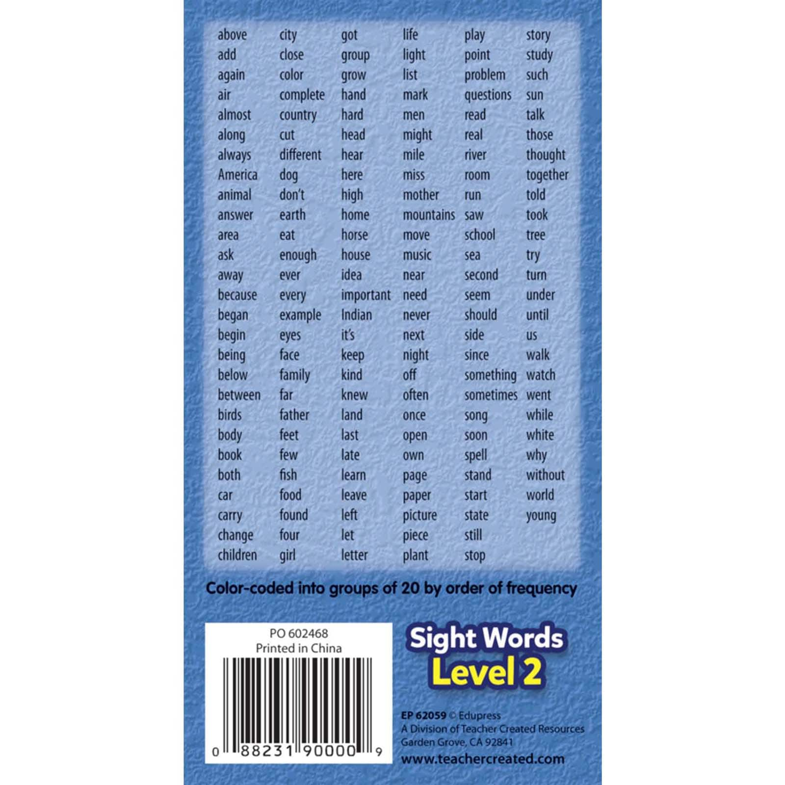 Edupress&#x2122; Sight Words Flash Cards Level 2