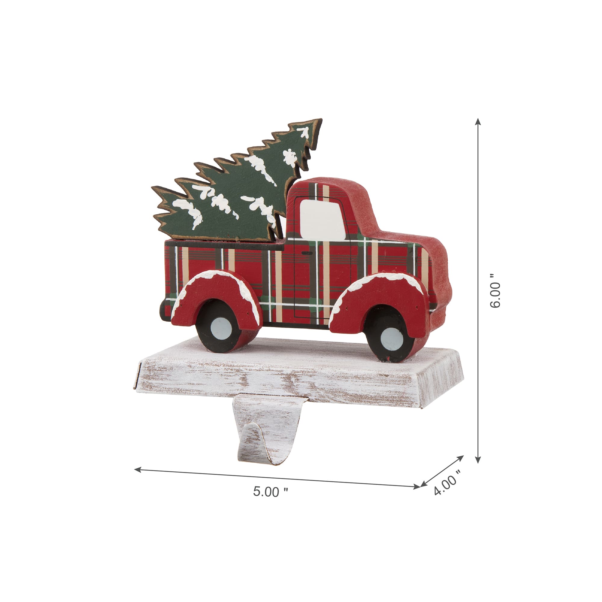 Glitzhome&#xAE; Red Truck Stocking Holder Set
