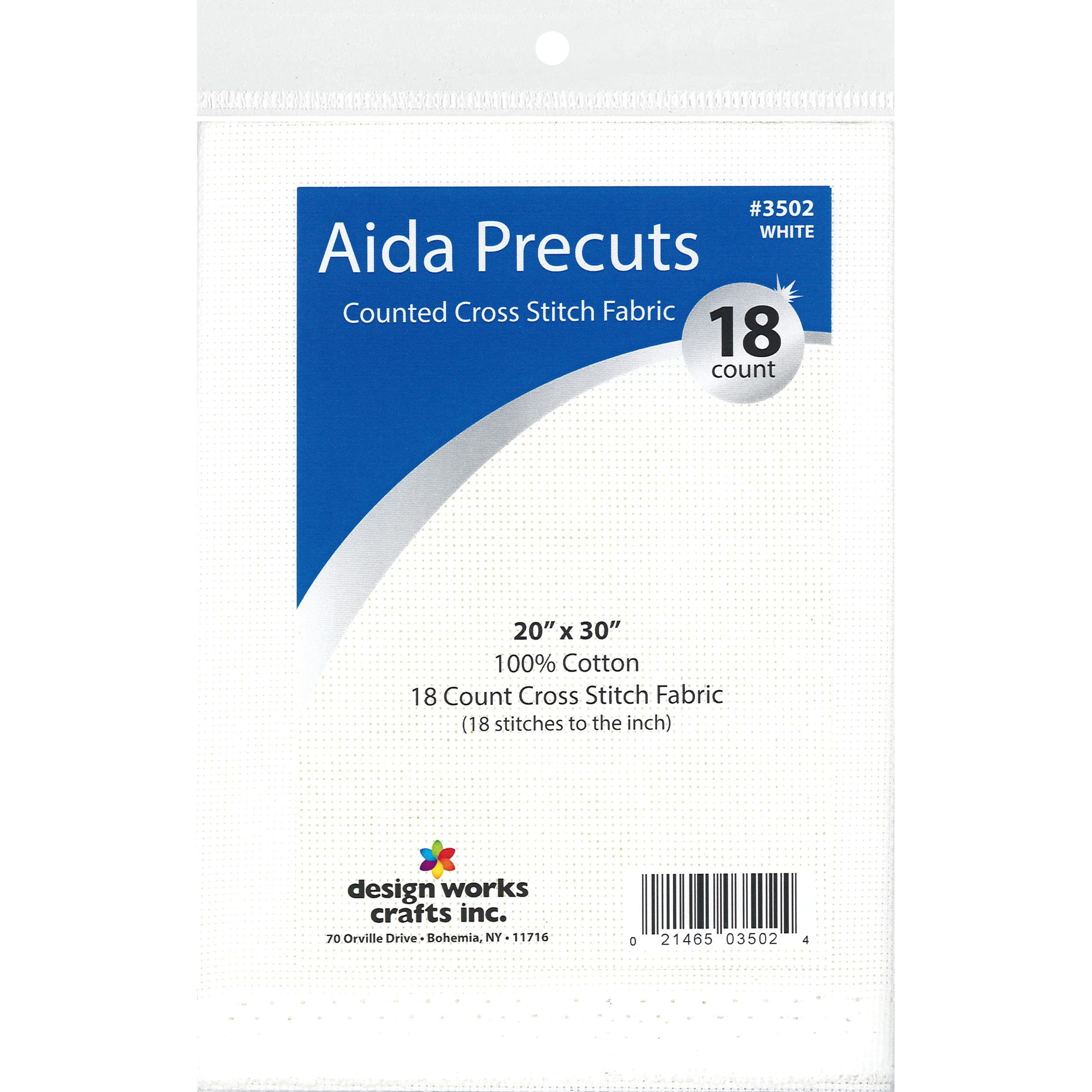 Design Works 18ct. White Aida Cloth, 20 x 30