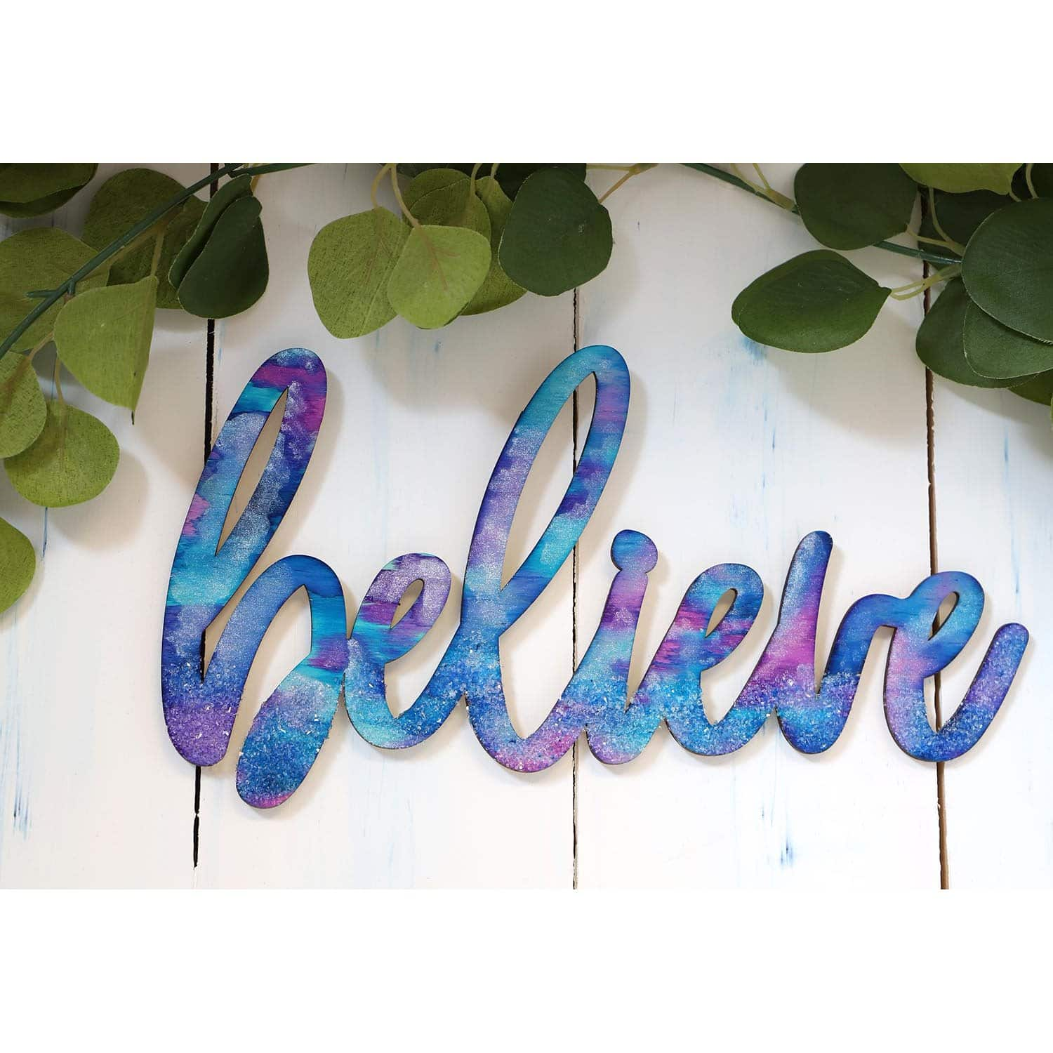 Leisure Arts&#xAE; 12&#x22; Wood Believe Word