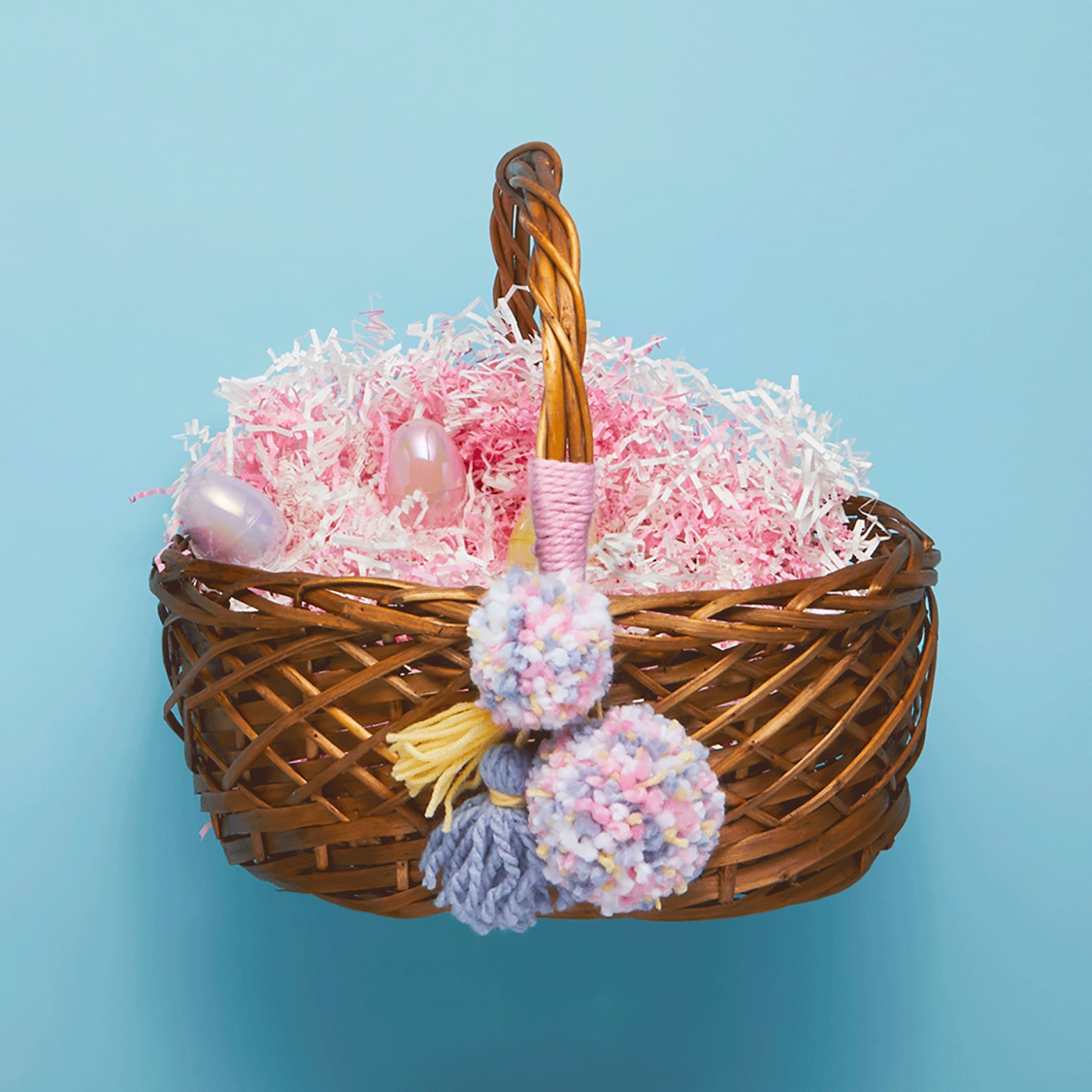 Pom-Pom and Tassel Gift Basket