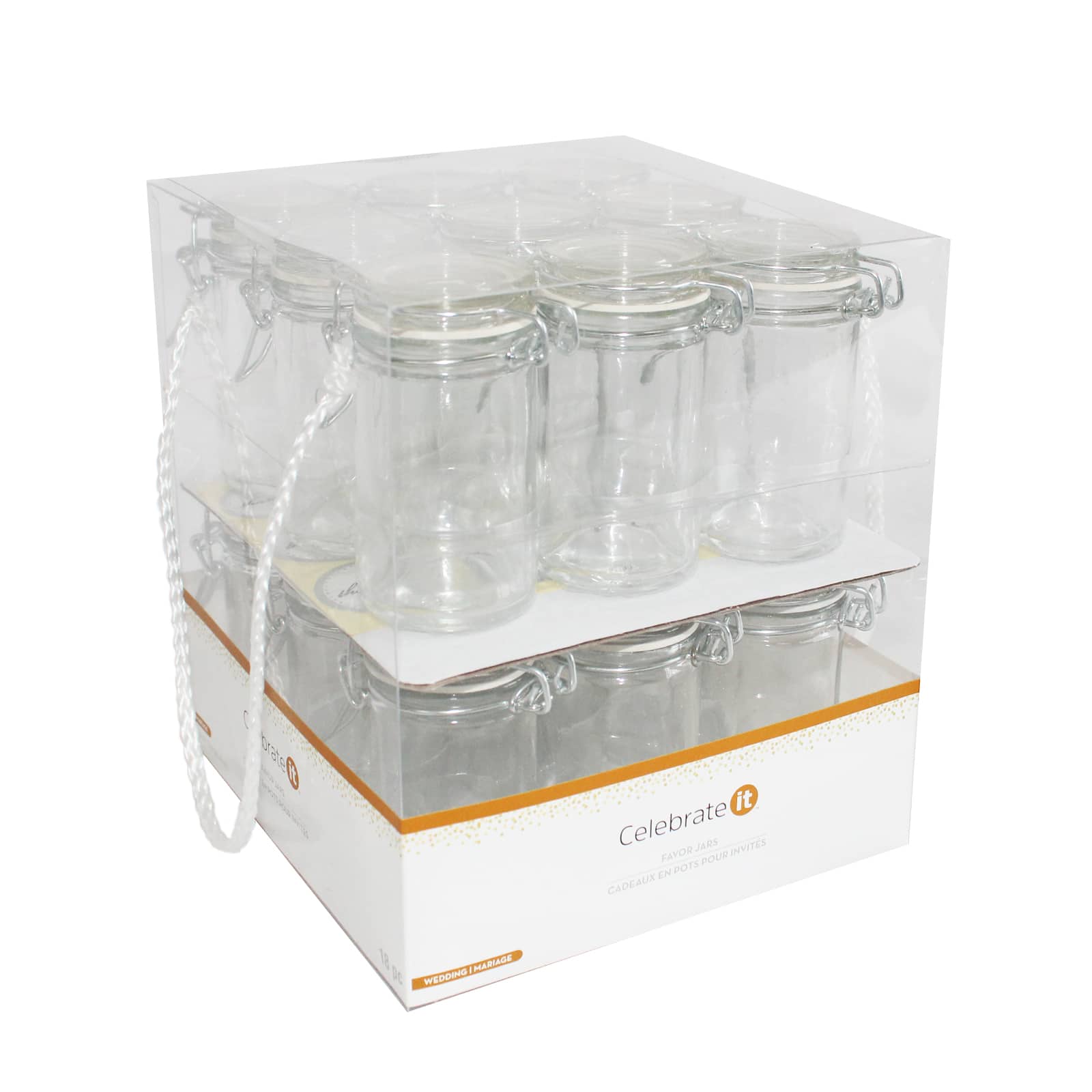 6 Packs: 18 ct. (108 total) Glass Snap-Top Favor Jars by Celebrate It™ Wedding