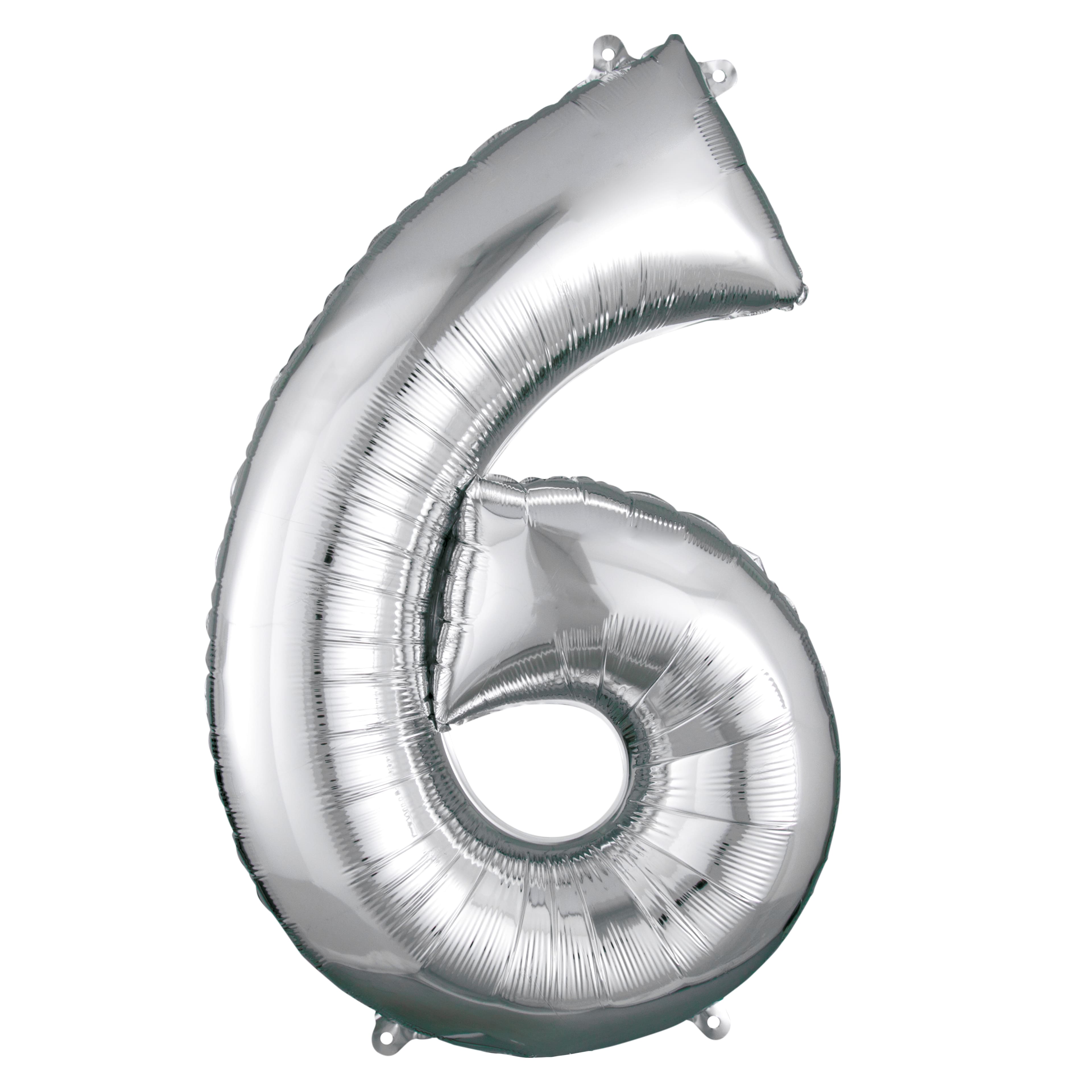 34" Silver Number Foil Balloon