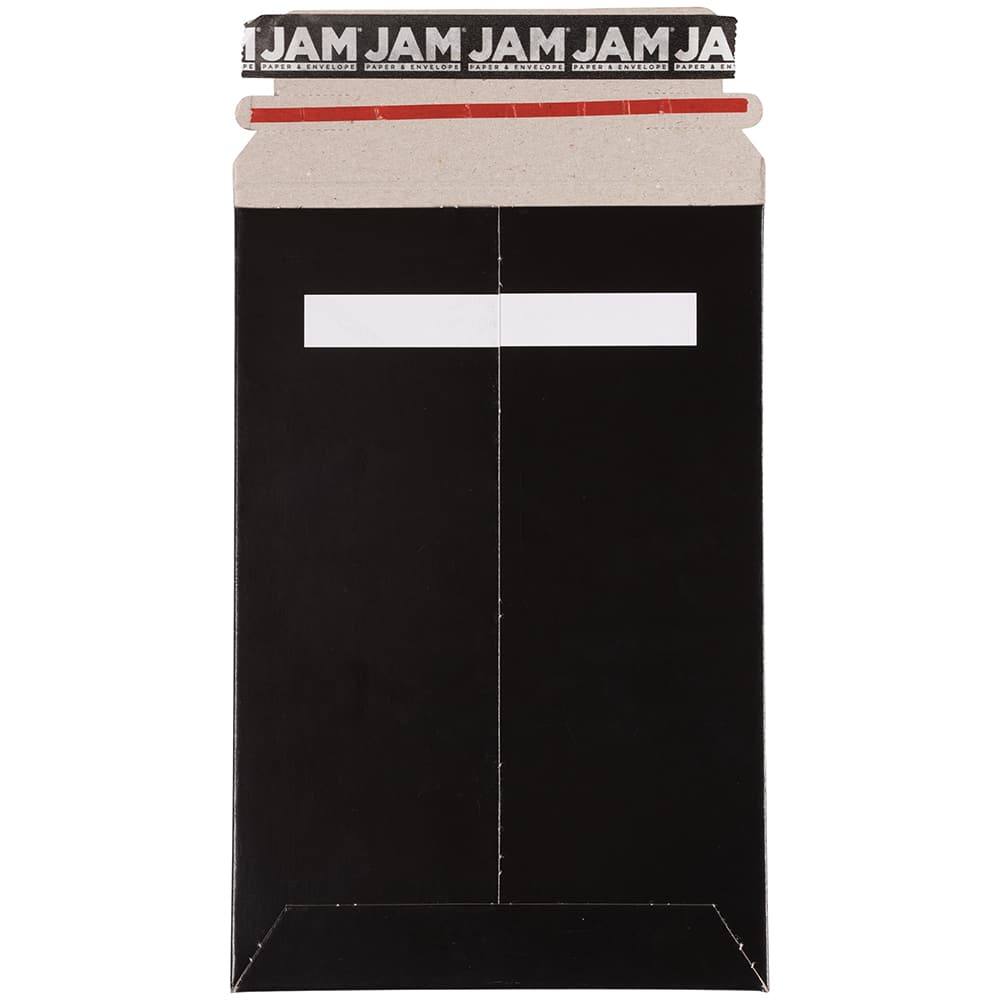 JAM Paper 6&#x22; x 9&#x22; Black Flat Photo Mailer Peel &#x26; Seal Closure Envelopes, 6ct.