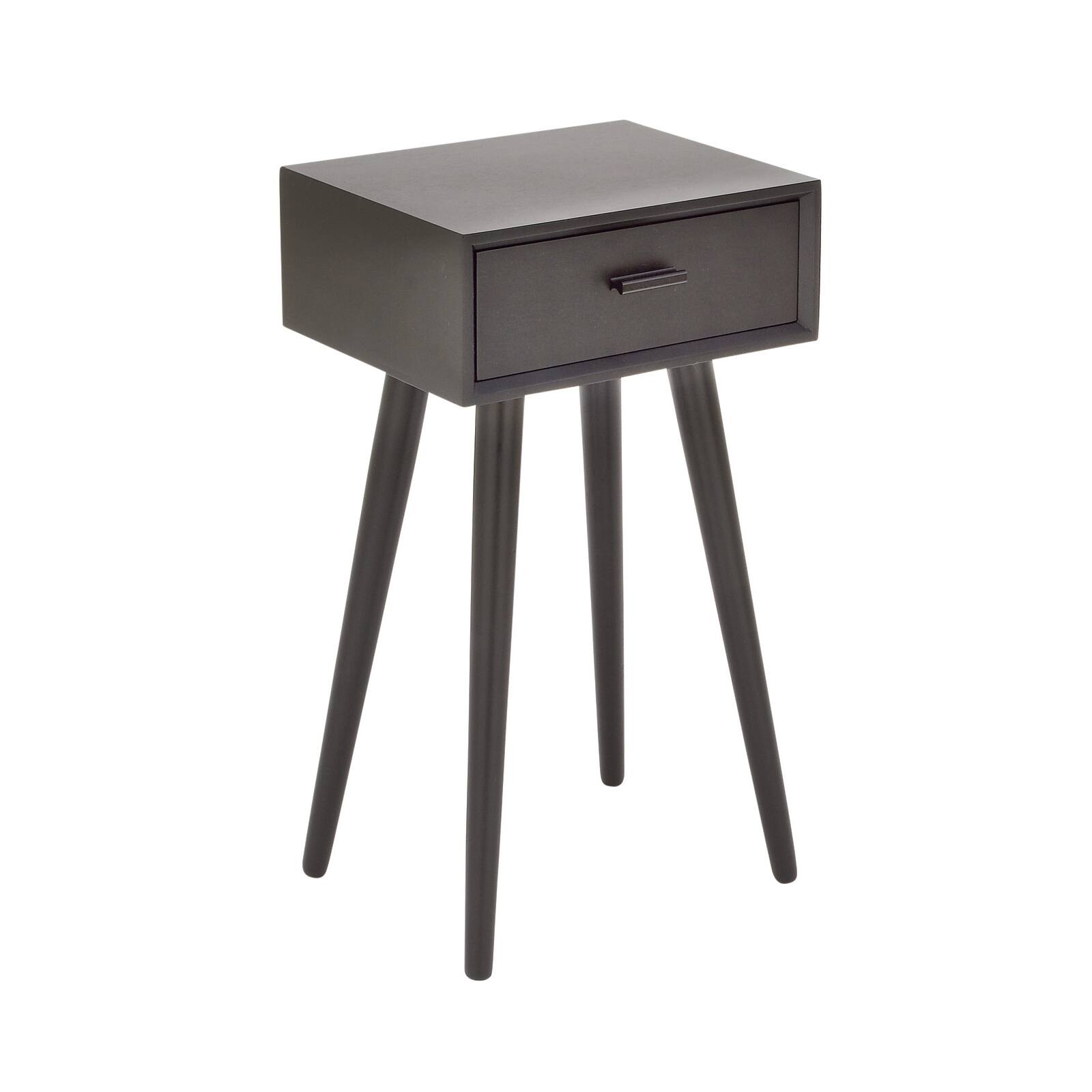 28" Black Pine Modern Accent Table