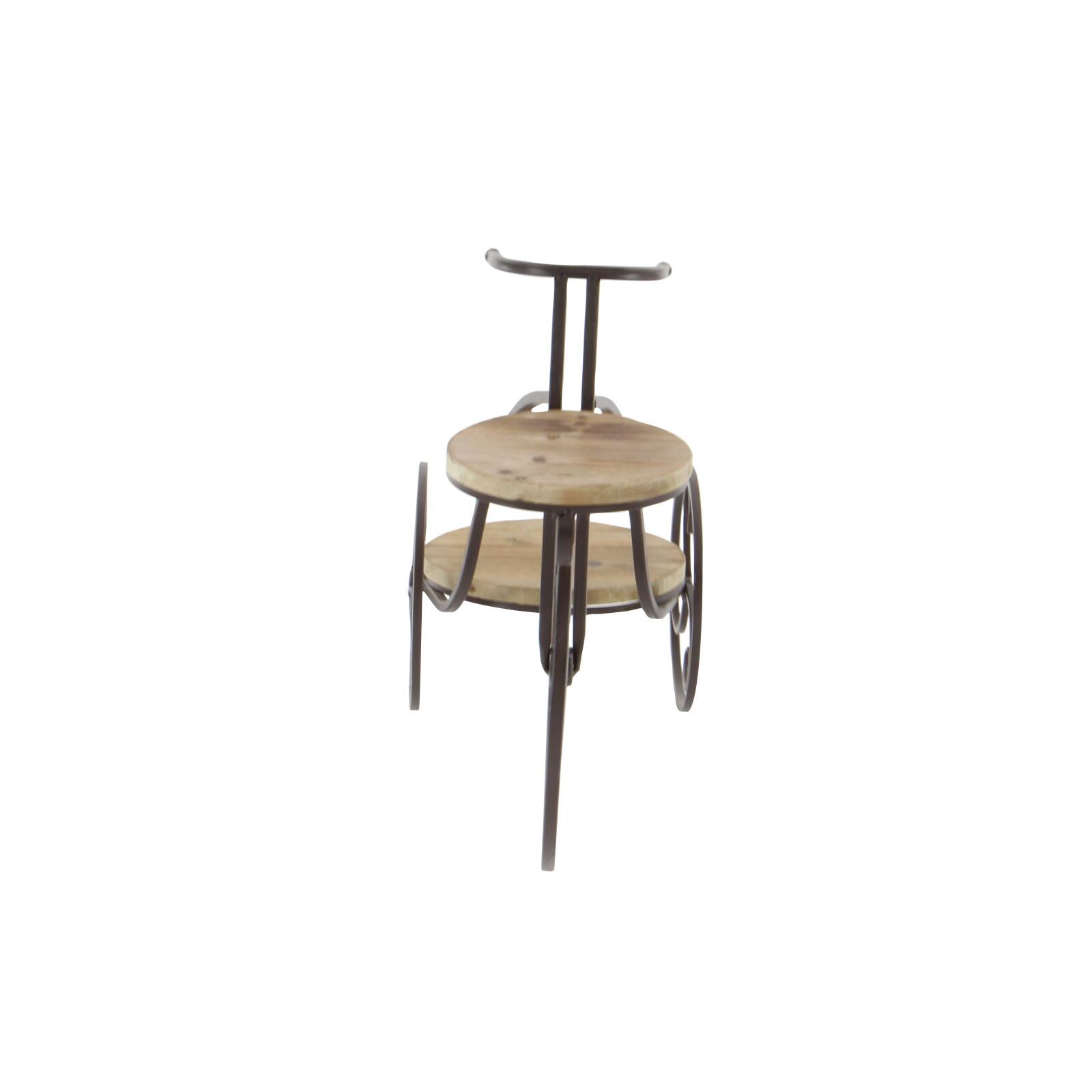 Brown Metal Farmhouse Bicycle Plantstand, 25&#x22; x 19&#x22;