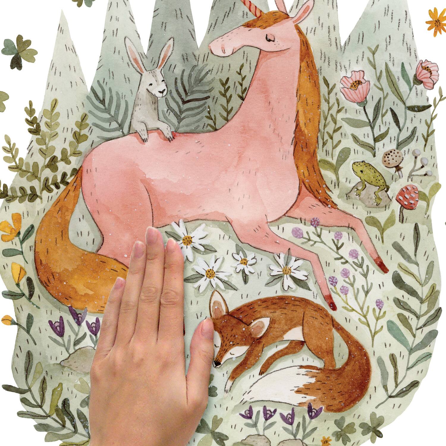 RoomMates Woodland Magic Unicorn & Fox Peel & Stick Giant Wall Decal Set