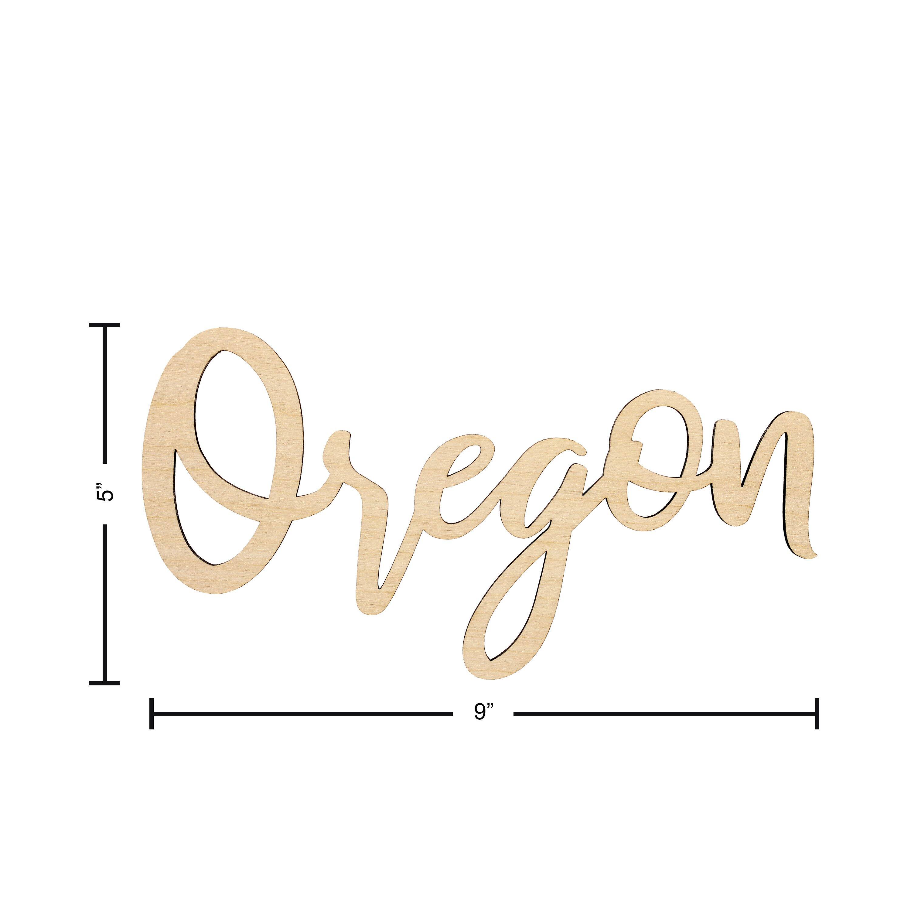 Leisure Arts&#xAE; 9&#x22; Wood Oregon Word