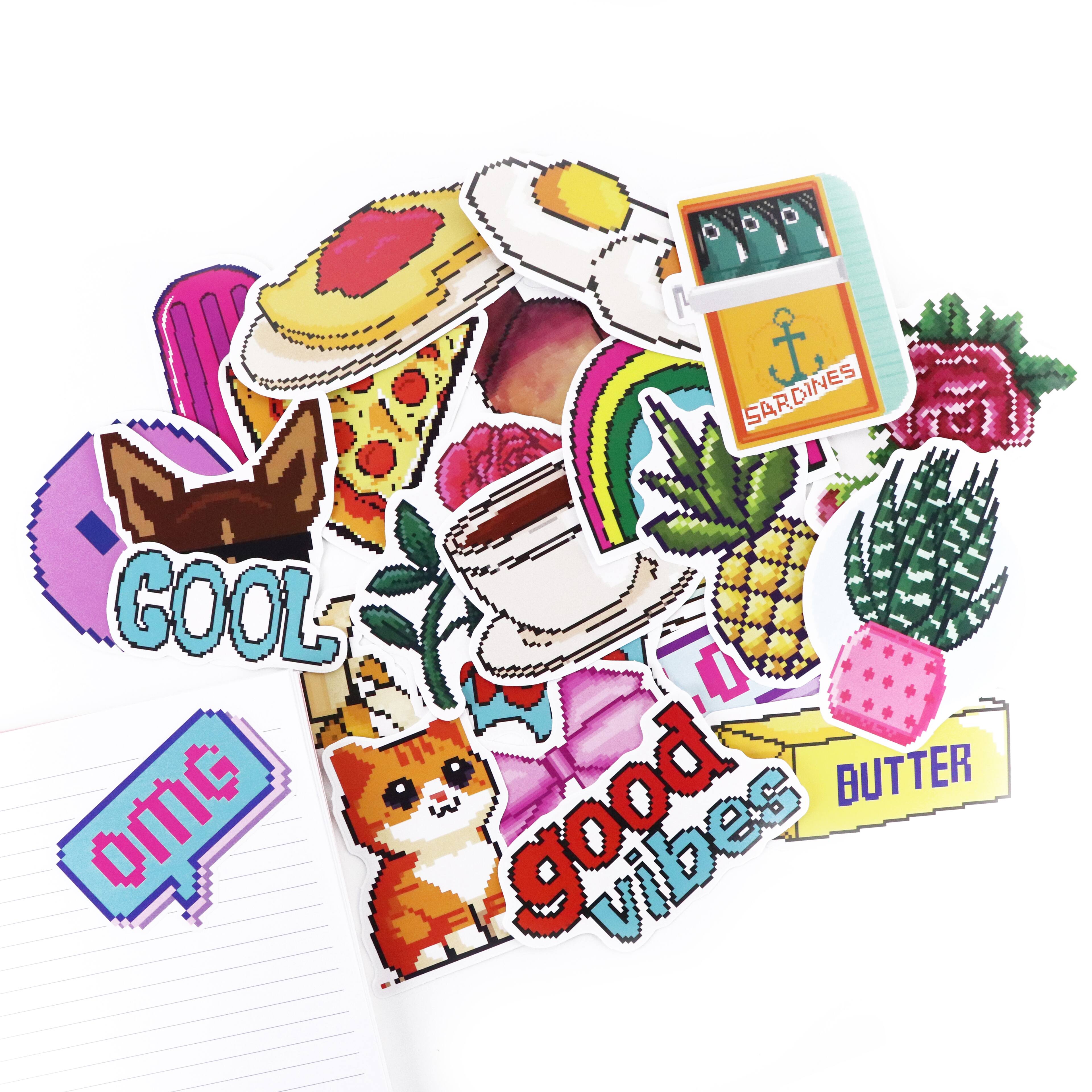 Pixel Icon Vinyl Die Cut Stickers by Recollections™