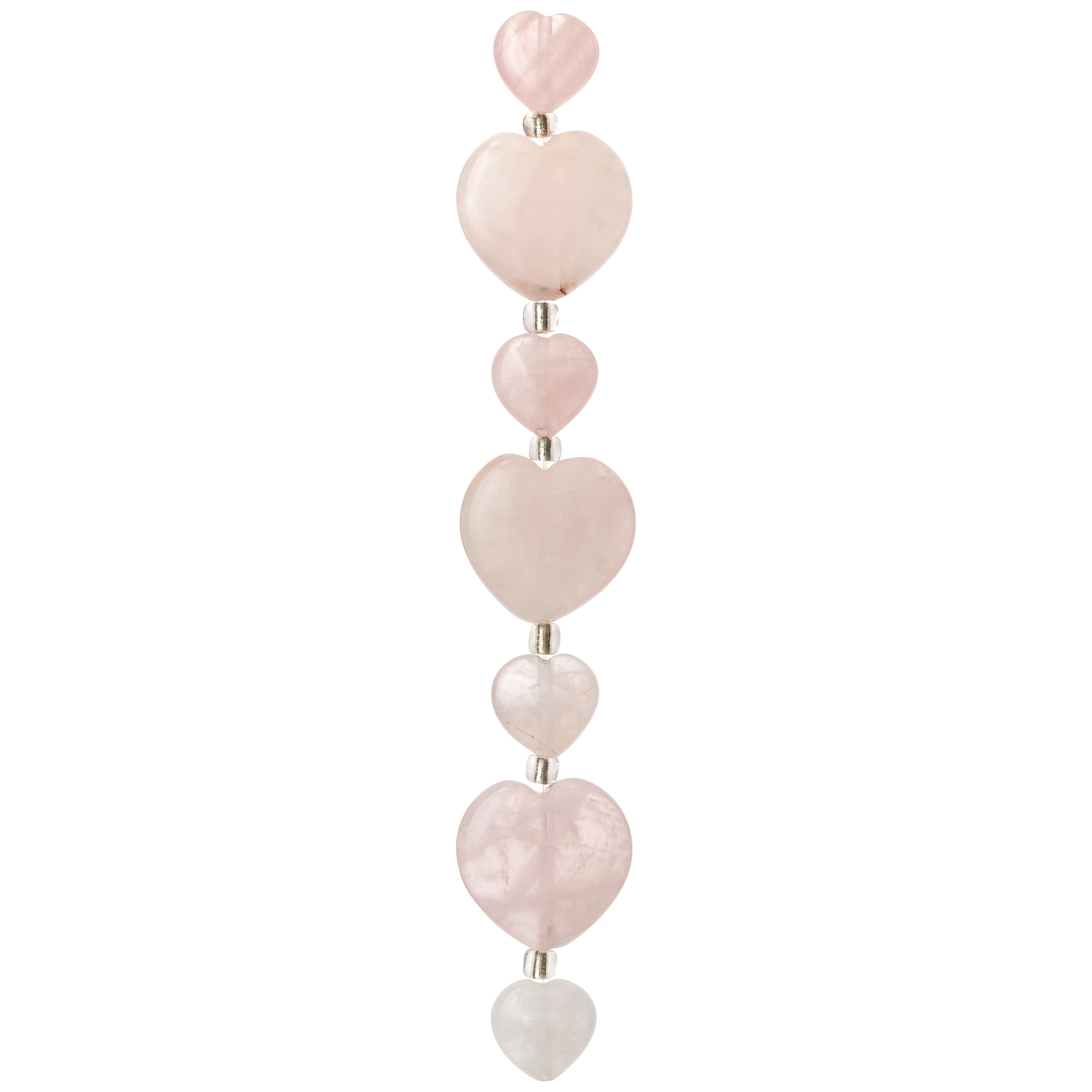 Light Pink Mixed Heart Rose Quartz Beads, 20mm by Bead Landing&#x2122;