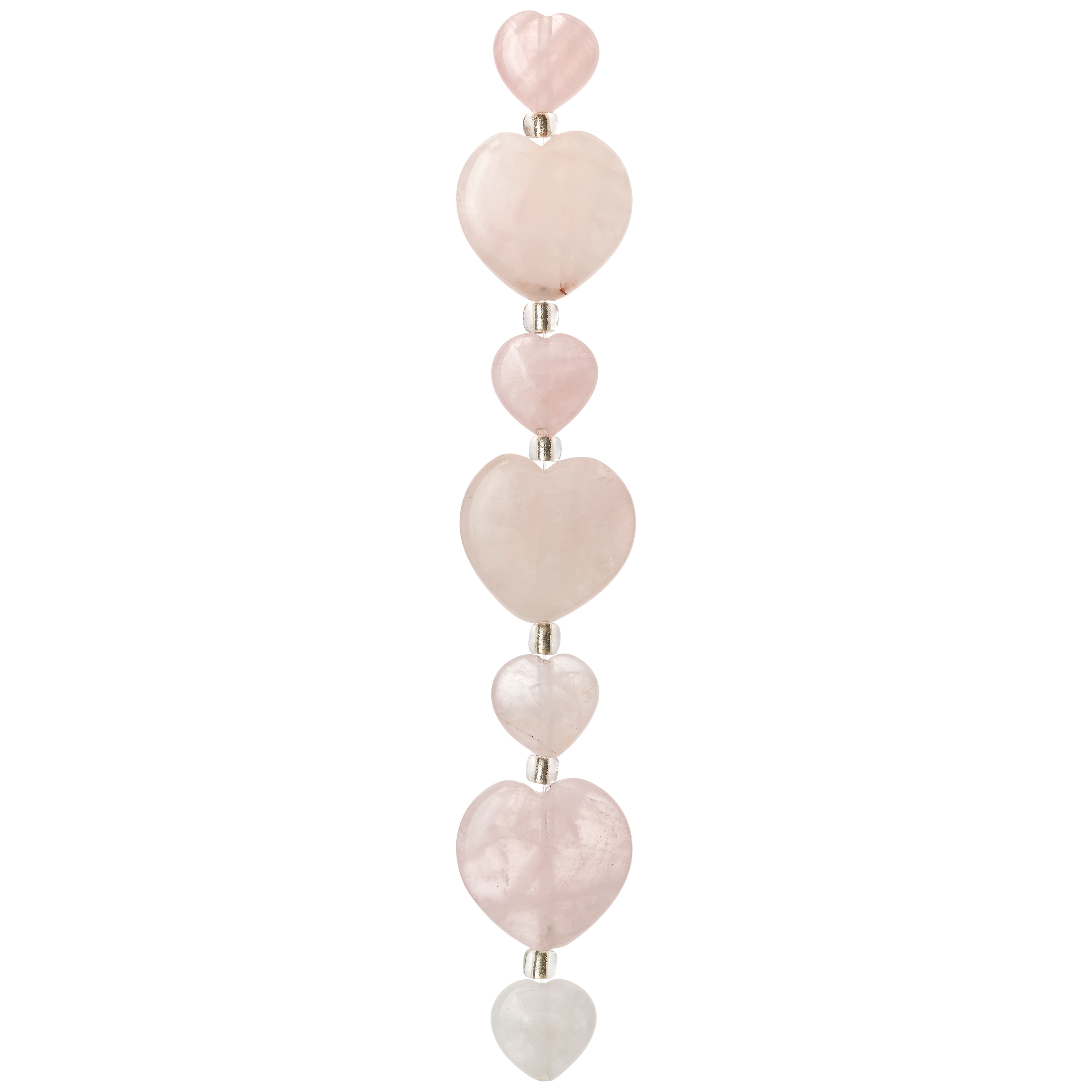 Light Pink Mixed Heart Rose Quartz Beads, 20mm by Bead Landing™