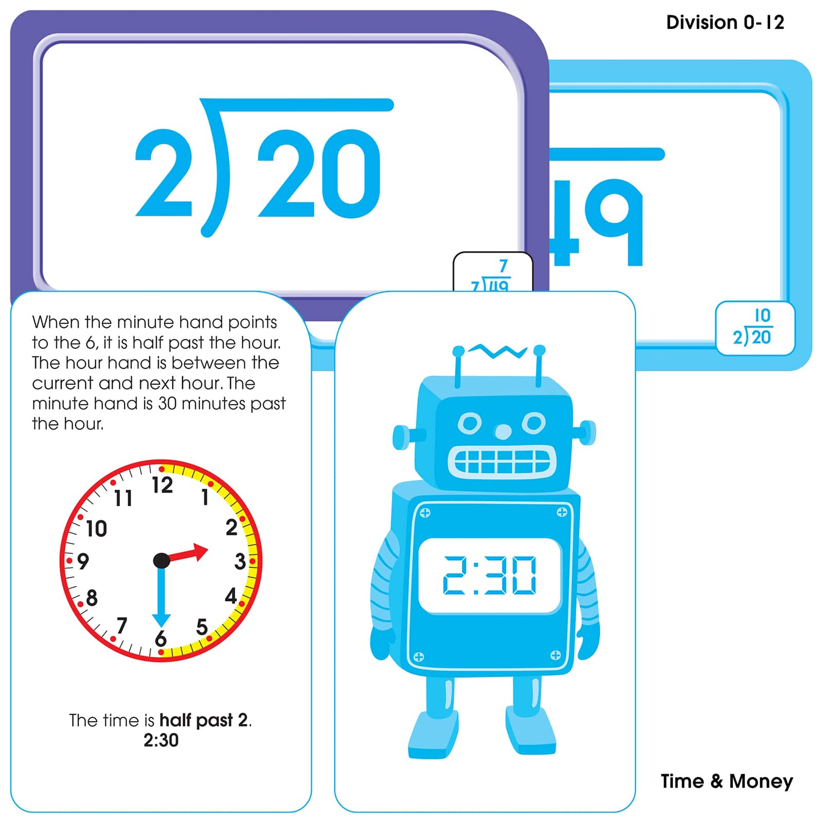 School Zone&#xAE; Math 3-4 Flash Card, 4 Pack