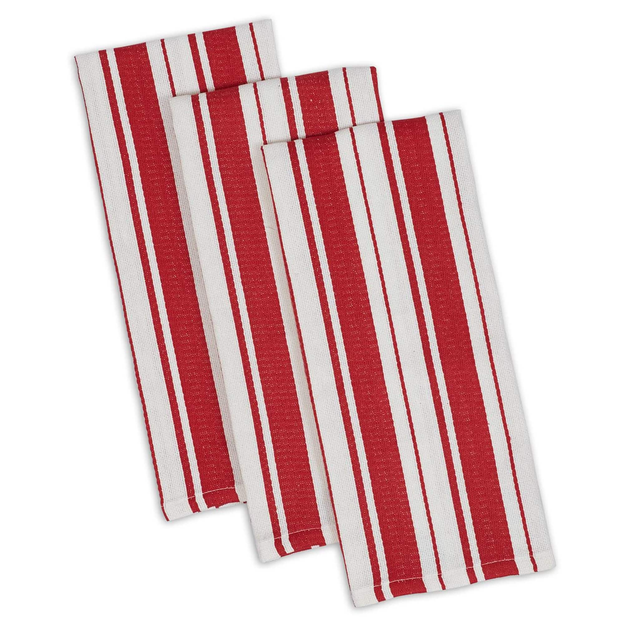 DII&#xAE; Tomato Stripe Gourmet Dishtowel (Set of 3)