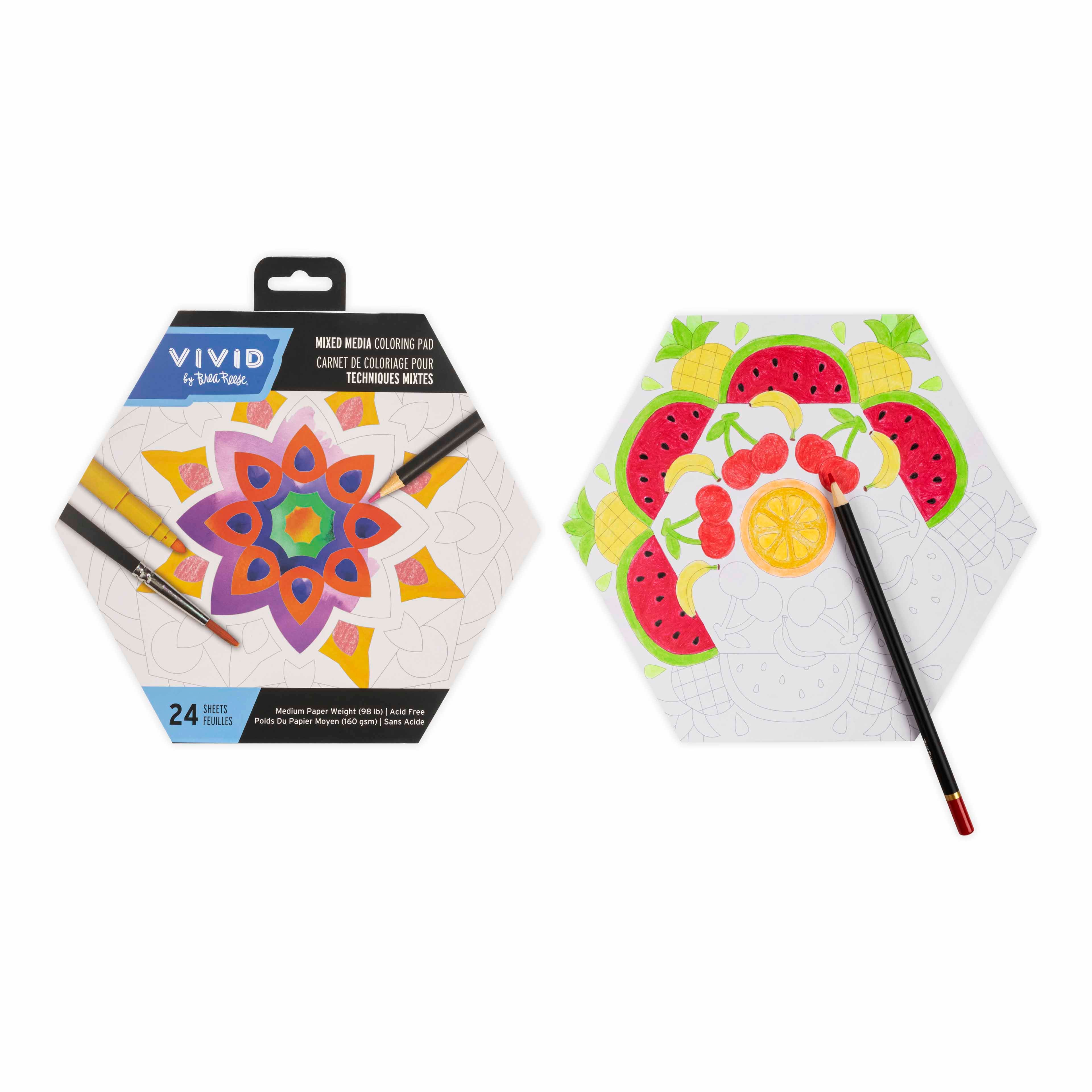 VIVID by Brea Reese&#xAE; Mandala Mixed Media Coloring Pad