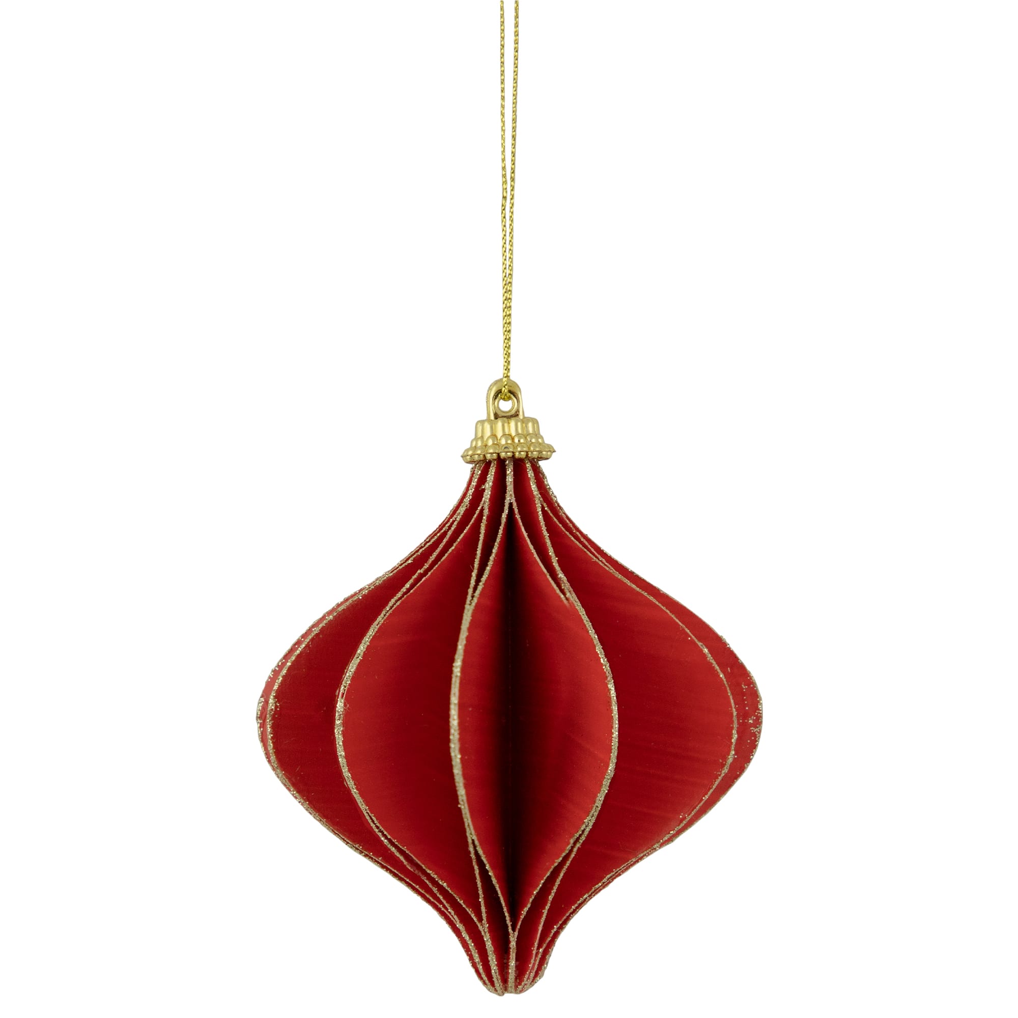 4.25&#x22; Glittered Red Onion Christmas Ornament