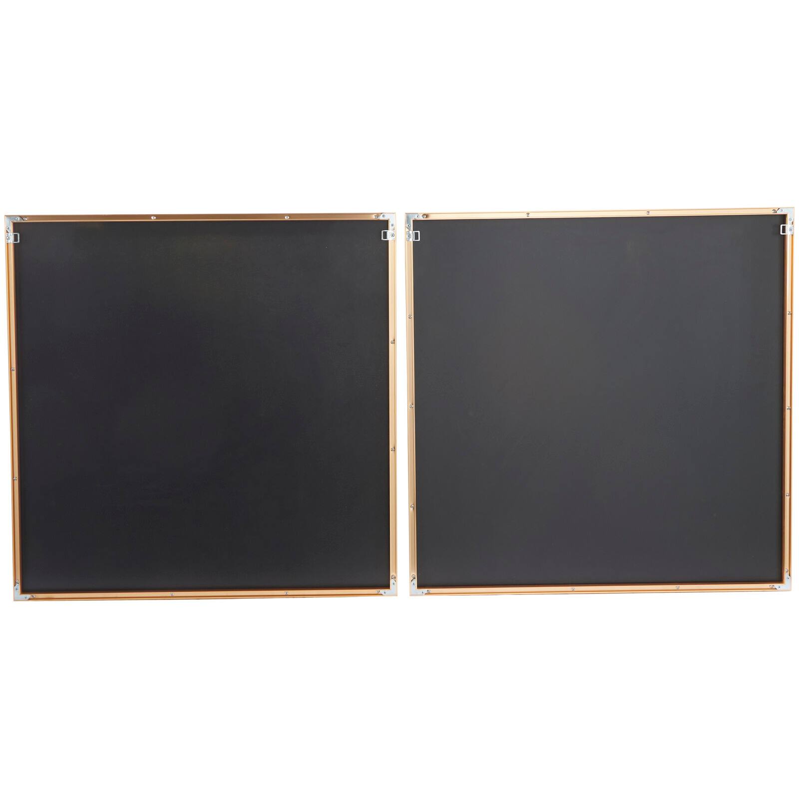 CosmoLiving by Cosmopolitan Gold Porcelain Scales Starburst Framed Wall Art with Gold Aluminum Frame Set of 2 32", 32"