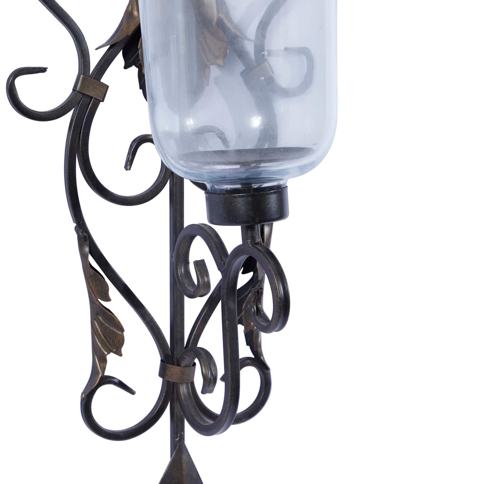 Gold Glass Rustic Candle Wall Sconce, 37&#x22; x 13&#x22; x 9&#x22;