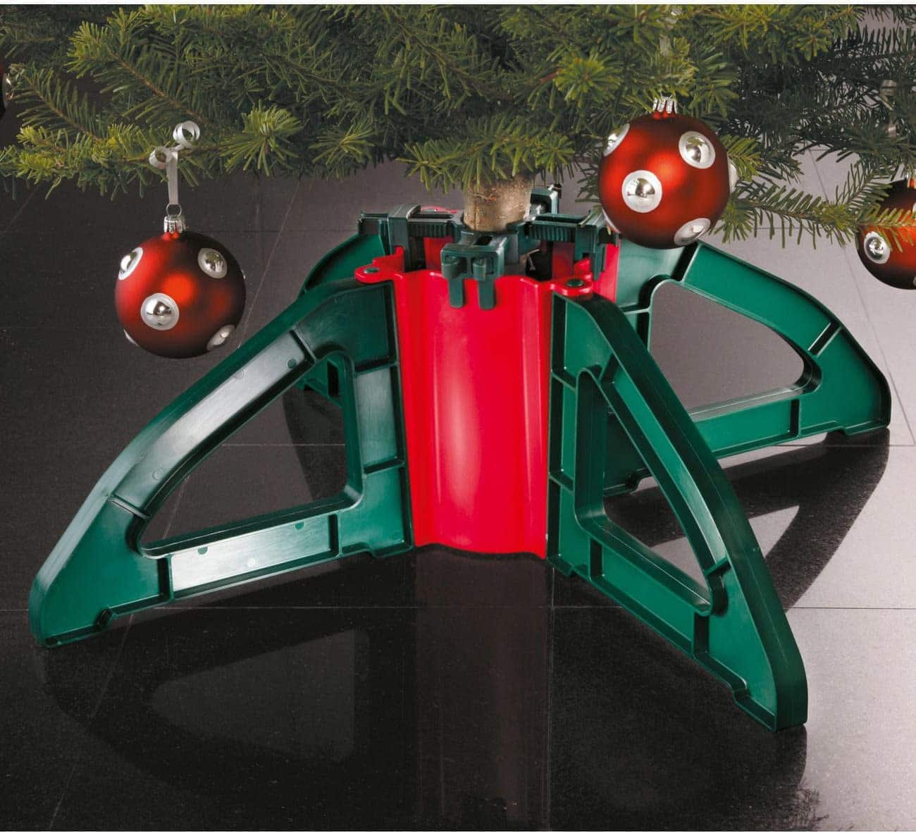 Christmas Tree Stand with Clamping System - For Real Live Trees Up To 10&#x27;