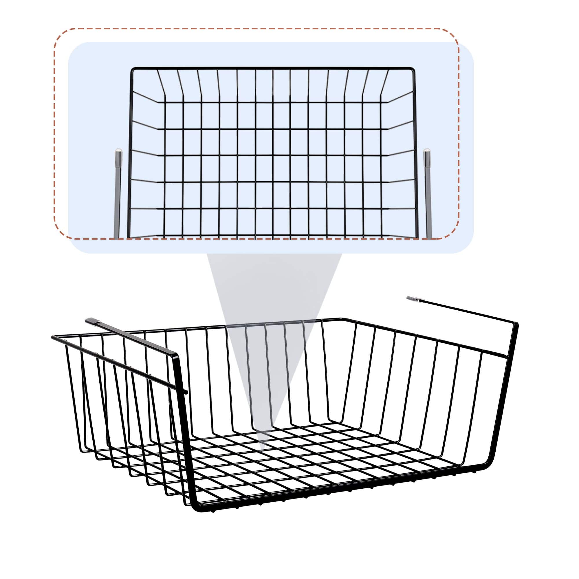 NEX&#x2122; Black Under Shelf Wire Baskets, 4ct.