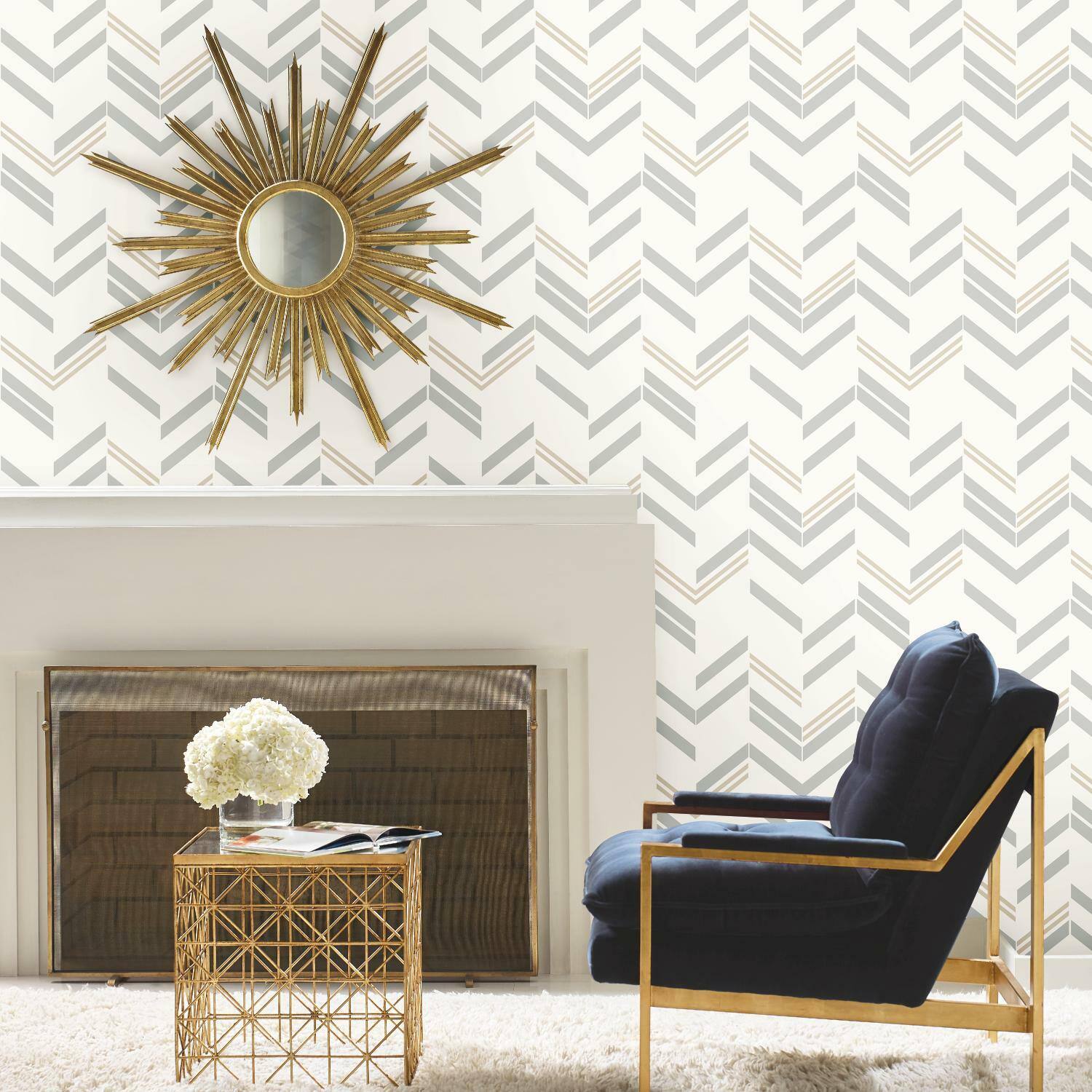 RoomMates Chevron Stripe Peel & Stick Wallpaper