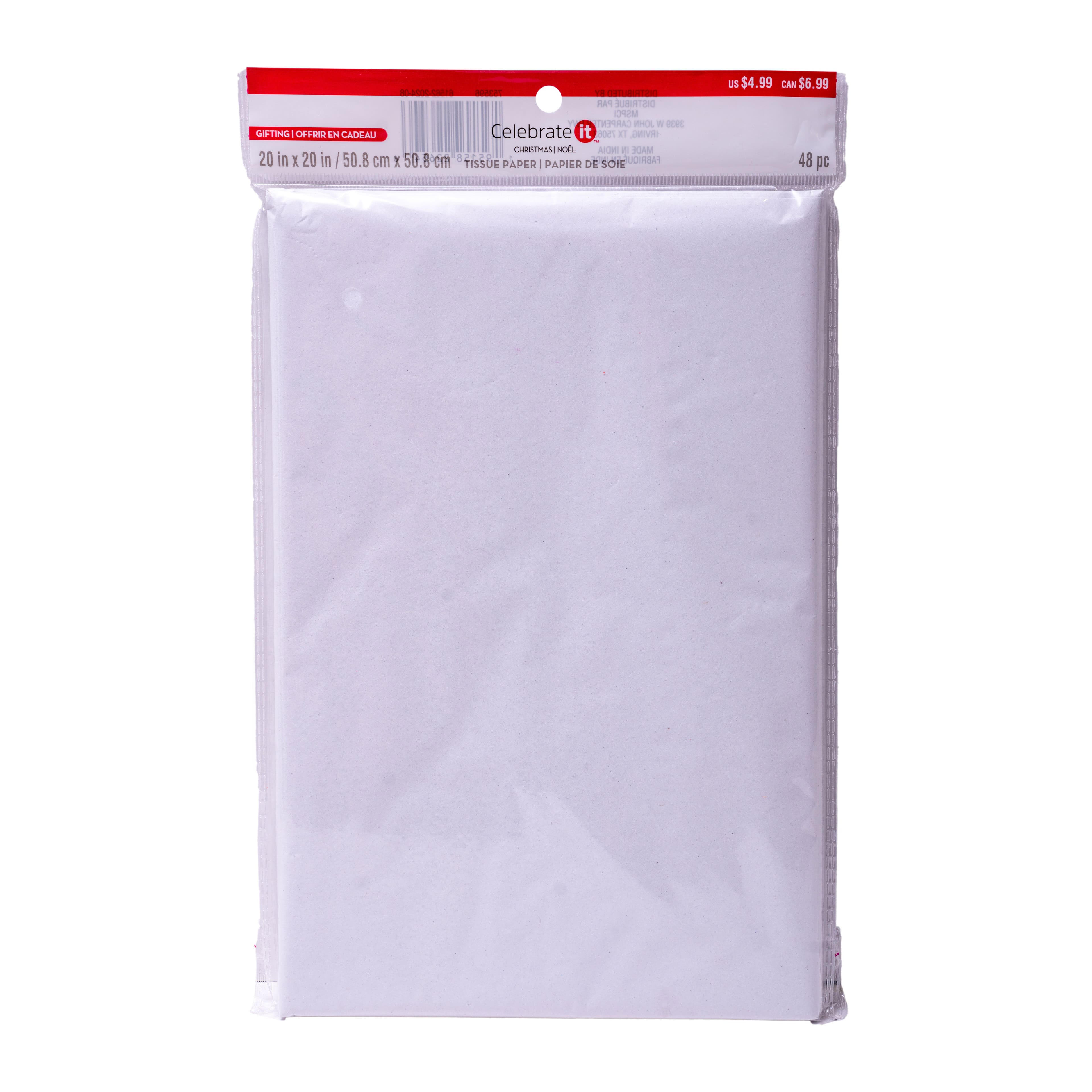 White Christmas Tissue Paper, 48ct. by Celebrate It&#x2122;