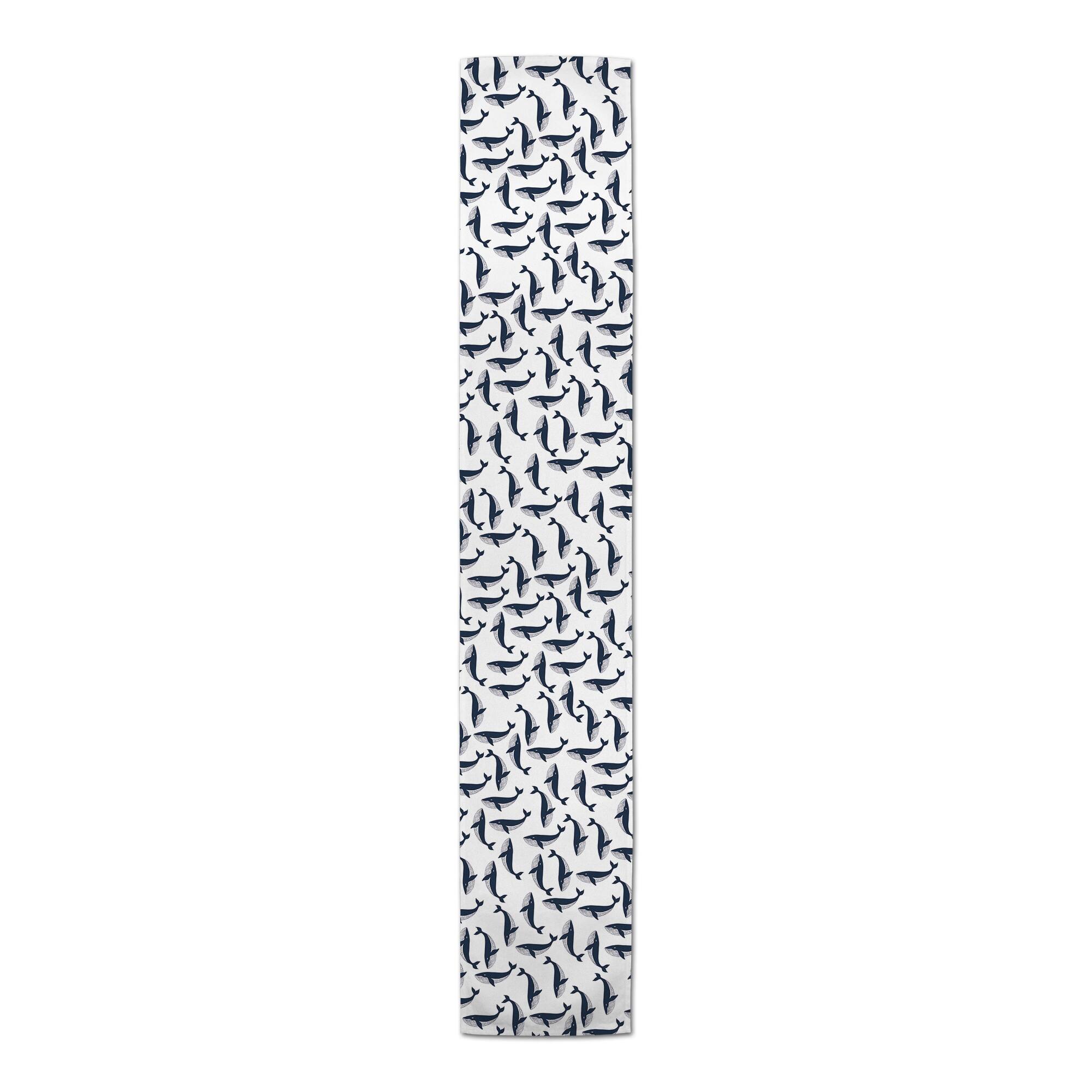 Whale Pattern Outdoor Table Runner