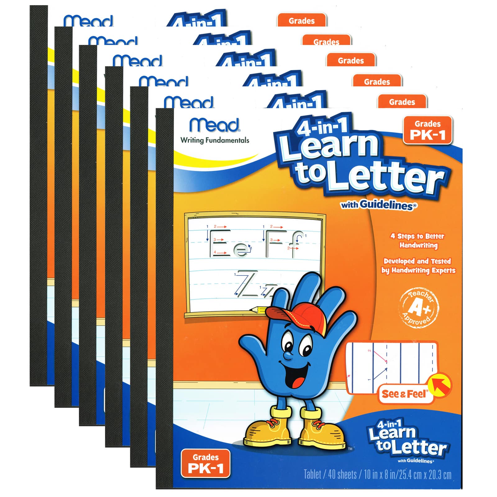 Mead&#xAE; 4-in-1 Learn to Letter with Guidelines&#xAE;, 6ct.