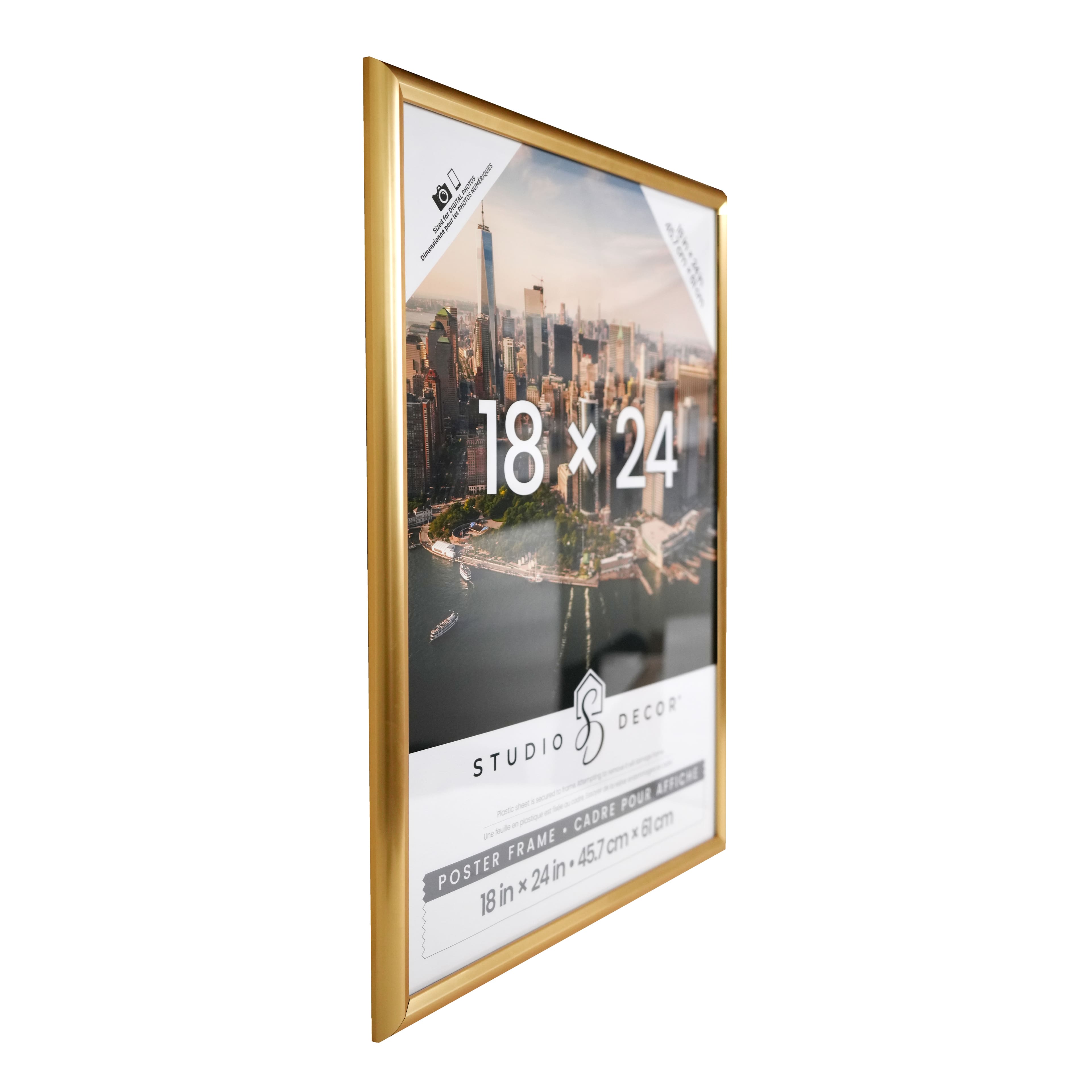 Golden Finish Poster Frame, Downtown&#x2122; by Studio D&#xE9;cor&#xAE;