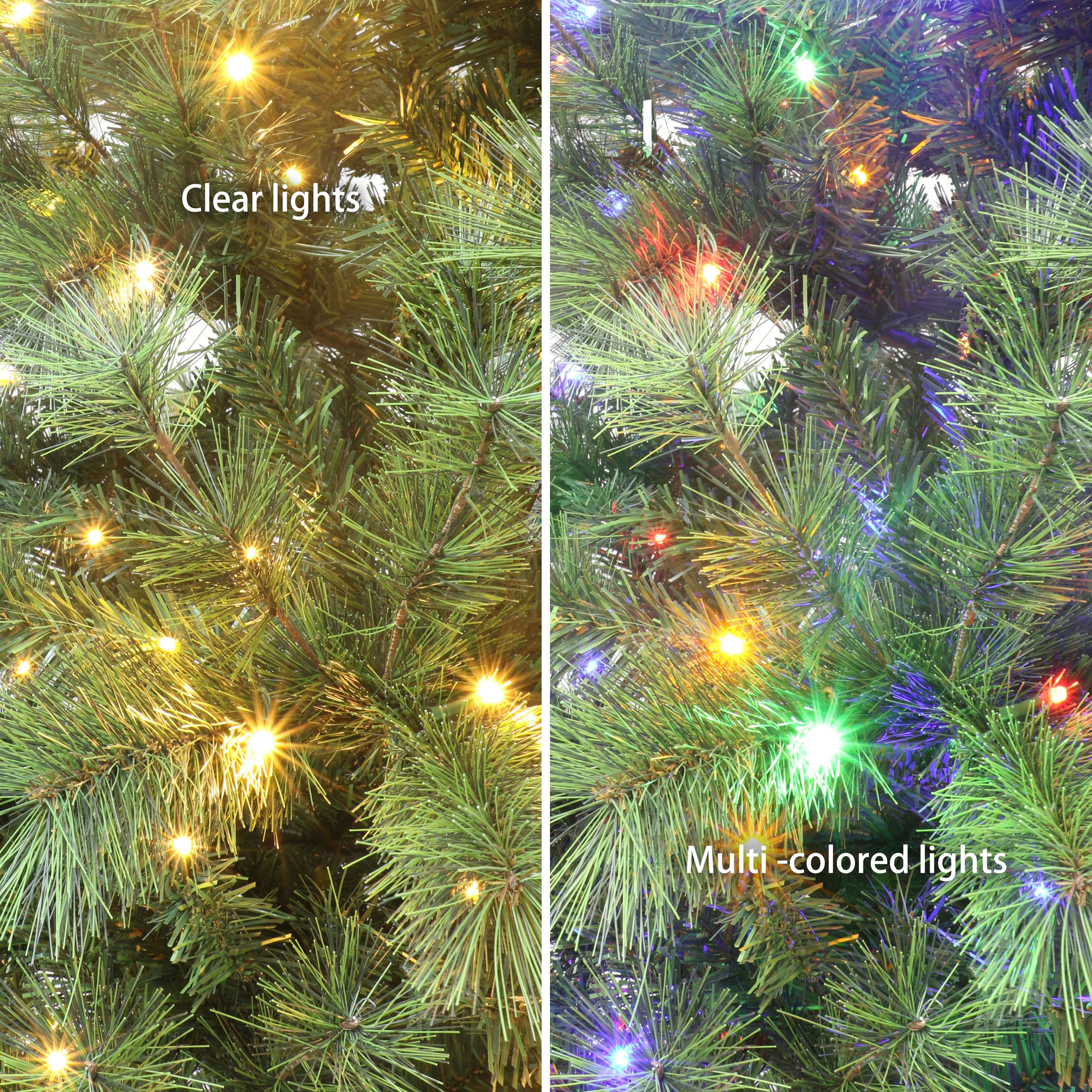 6.5ft. Pre-Lit Colorado Pine Artificial Christmas Tree, Dual Function LED Lights