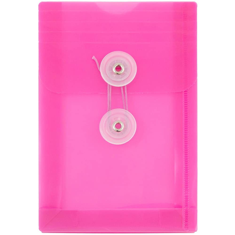 JAM Paper 4.25" x 6.25" Plastic Button & String Tie Closure Envelopes, 12ct.