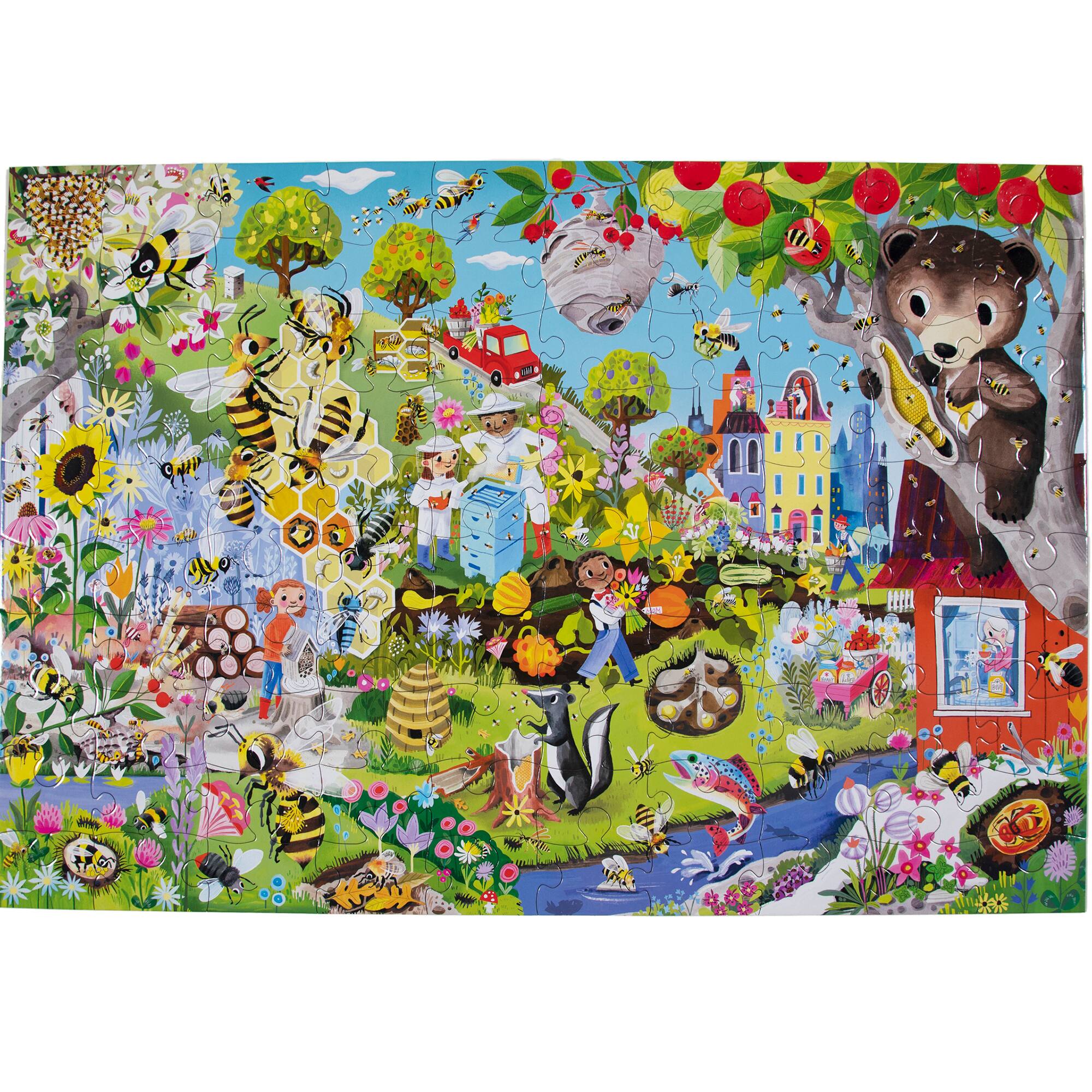 eeBoo Love of Bees 100 Piece Puzzle
