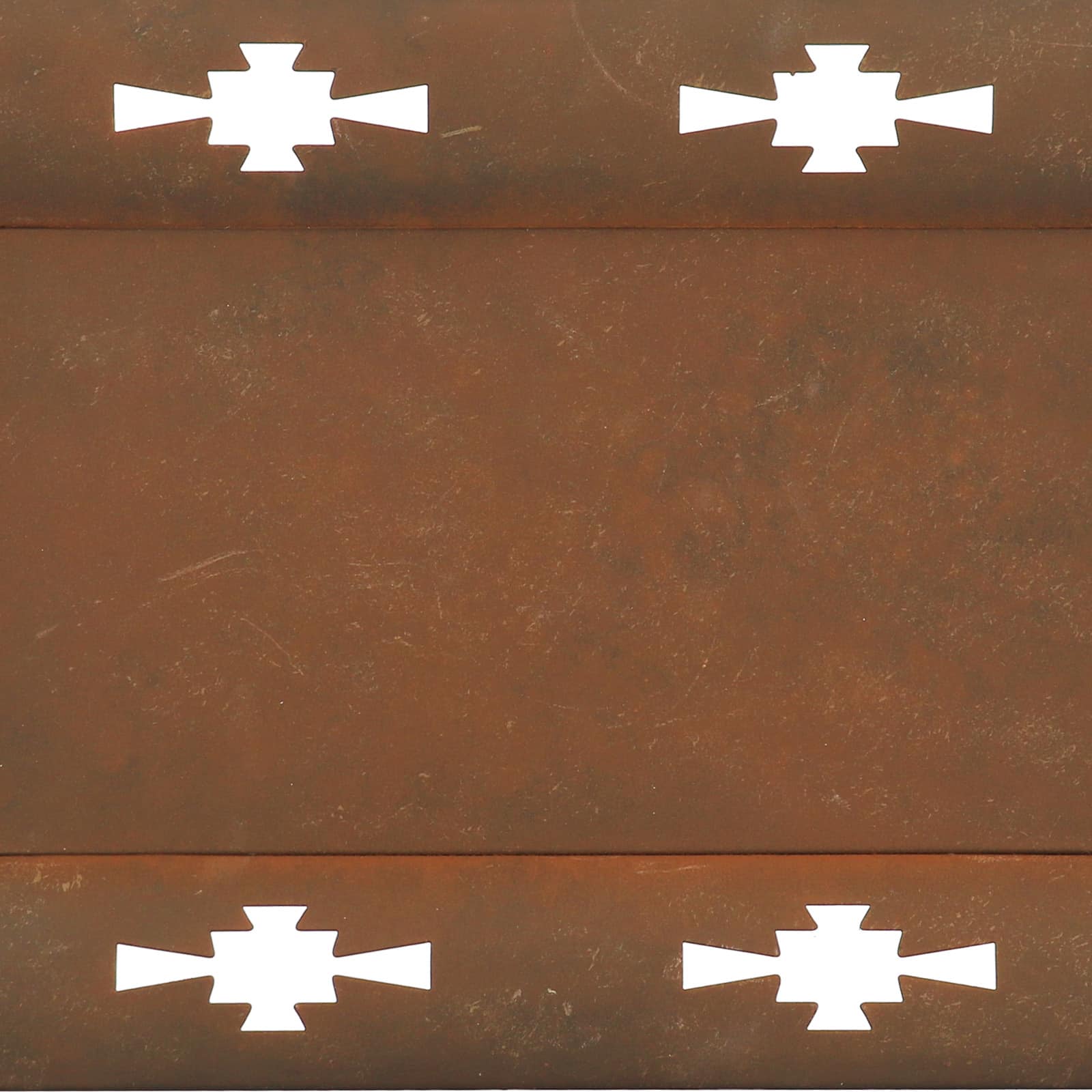 15&#x22; Red Rust Metal Tray Tabletop D&#xE9;cor by Ashland&#xAE;