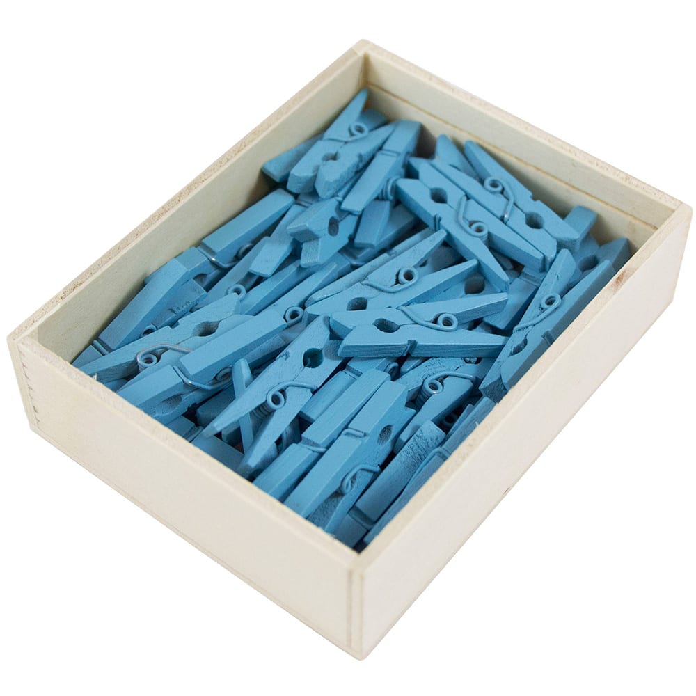 JAM Paper 1.125&#x22; Wood Clip Clothespins, 100ct.