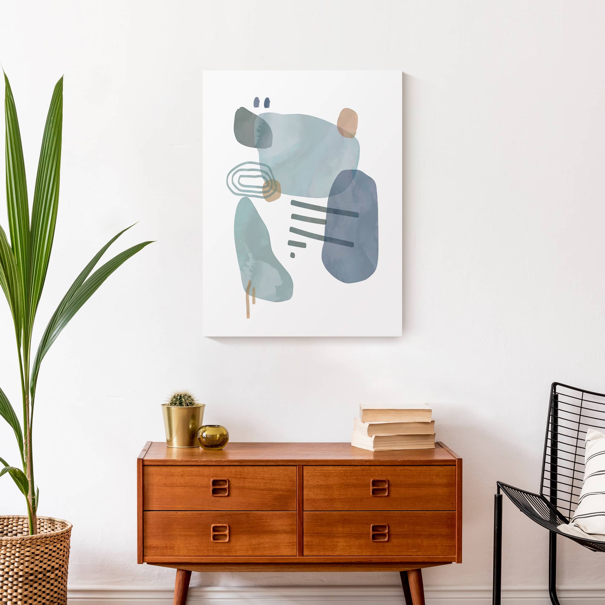 Abstract Cool Shapes 18" x 24" Canvas Wall Art