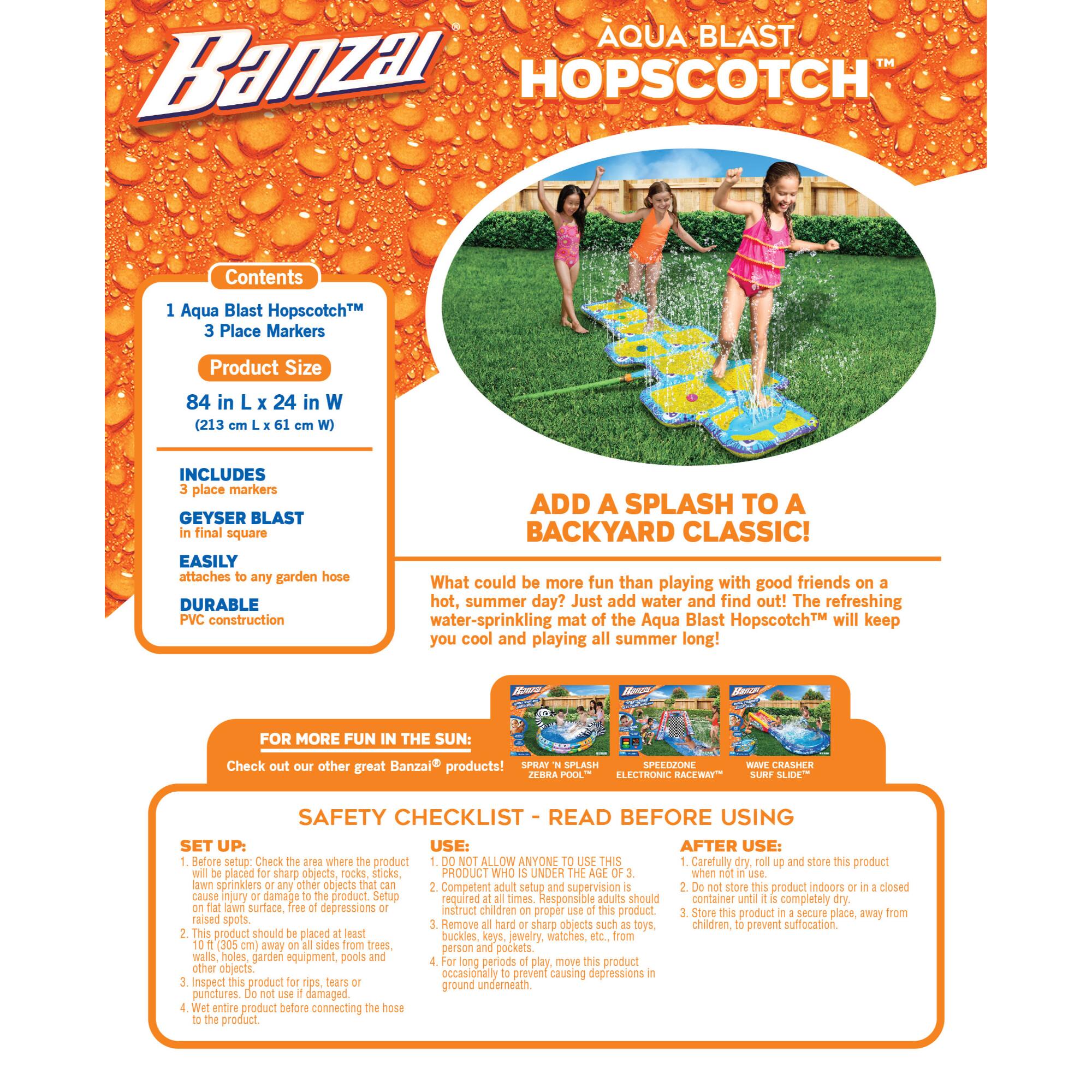 banzai aqua blast hopscotch